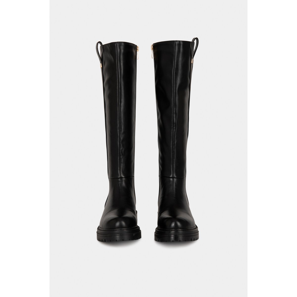 Bottes plates crantées noir, MORGAN