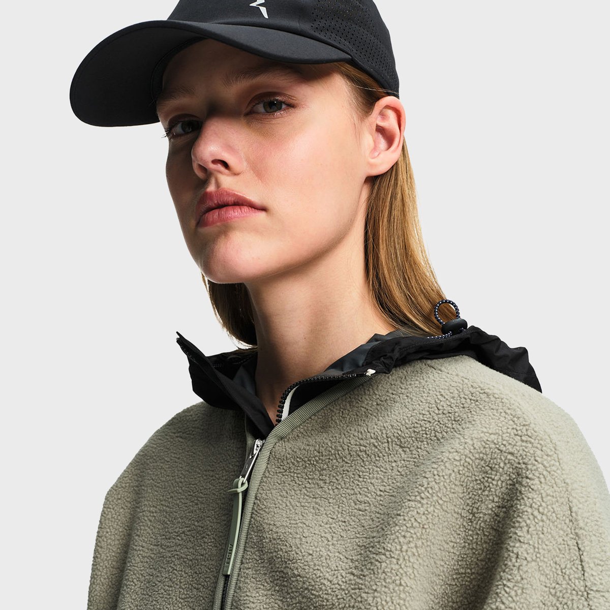 Veste légère à col zippé en polyester amande, AIGLE