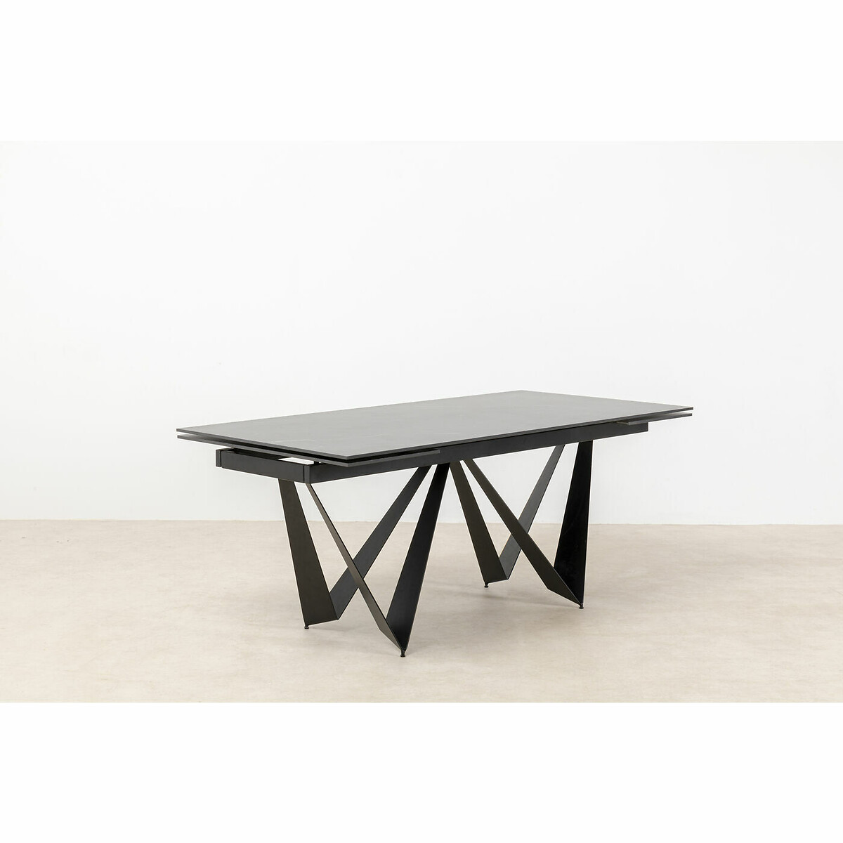 Extension Table Sandra 180(40+40)x90cm black, KARE DESIGN