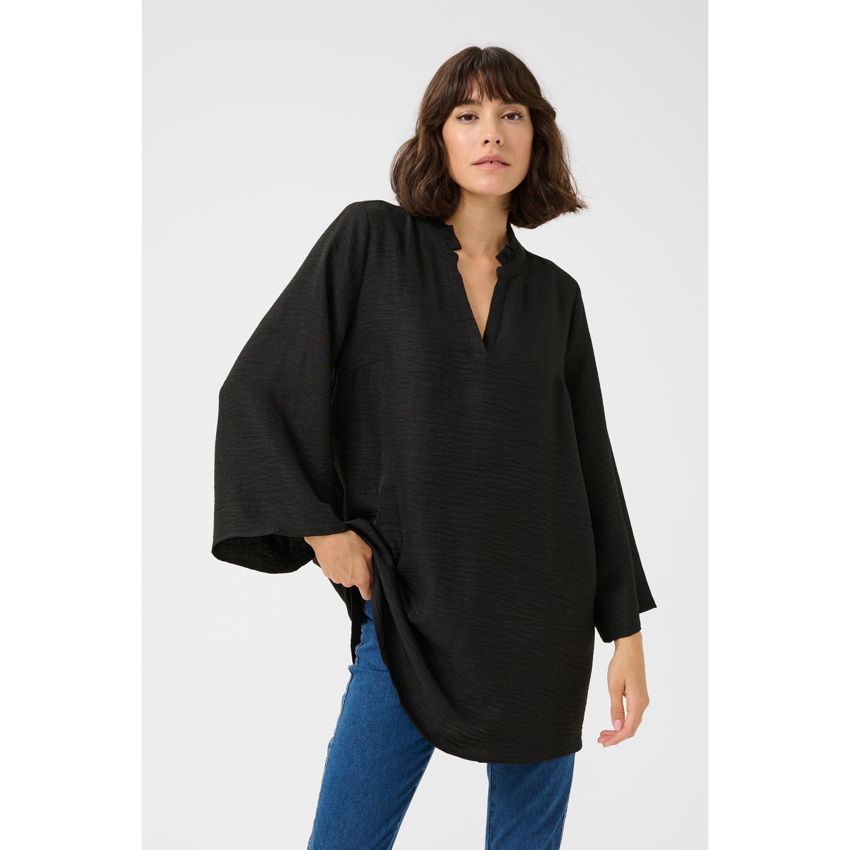 Tunic noir black deep cc, KAFFE