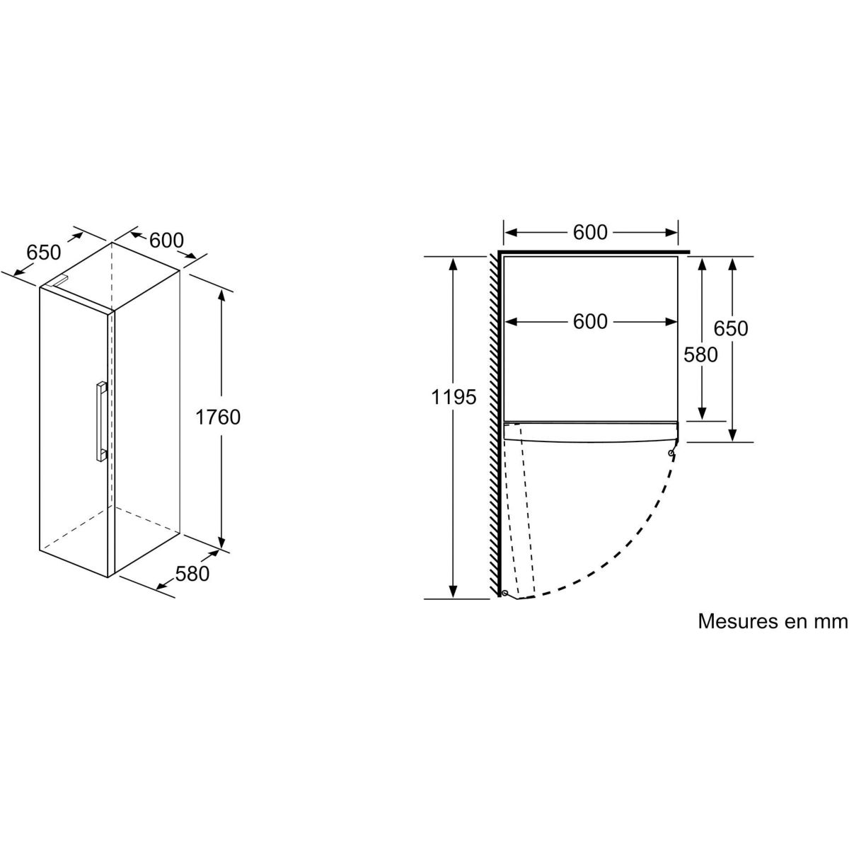 Réfrigérateur 1 porte KSV33VLEP inox, BOSCH