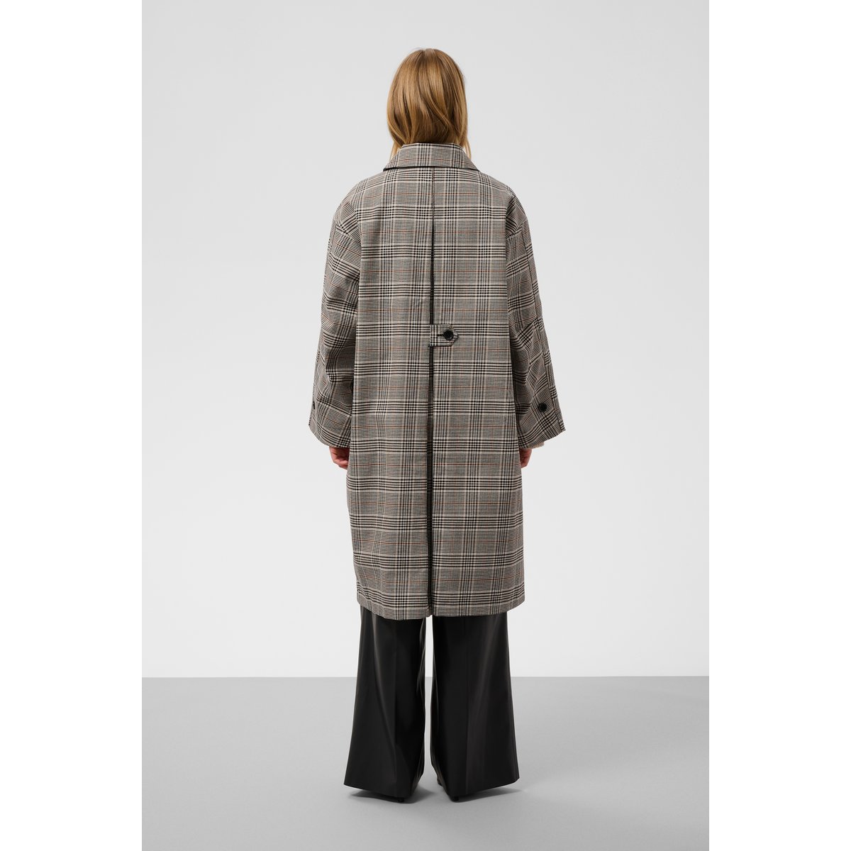 Veste d'extérieur beige oatmeal check, SOAKED IN LUXURY