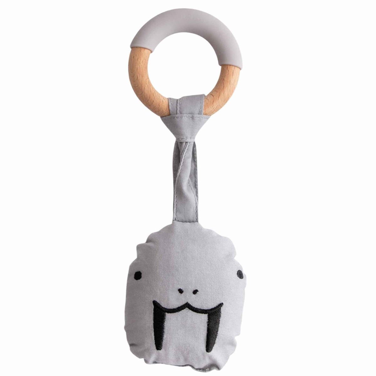 Anneau dentition bois et silicone gris, SEVIRA KIDS