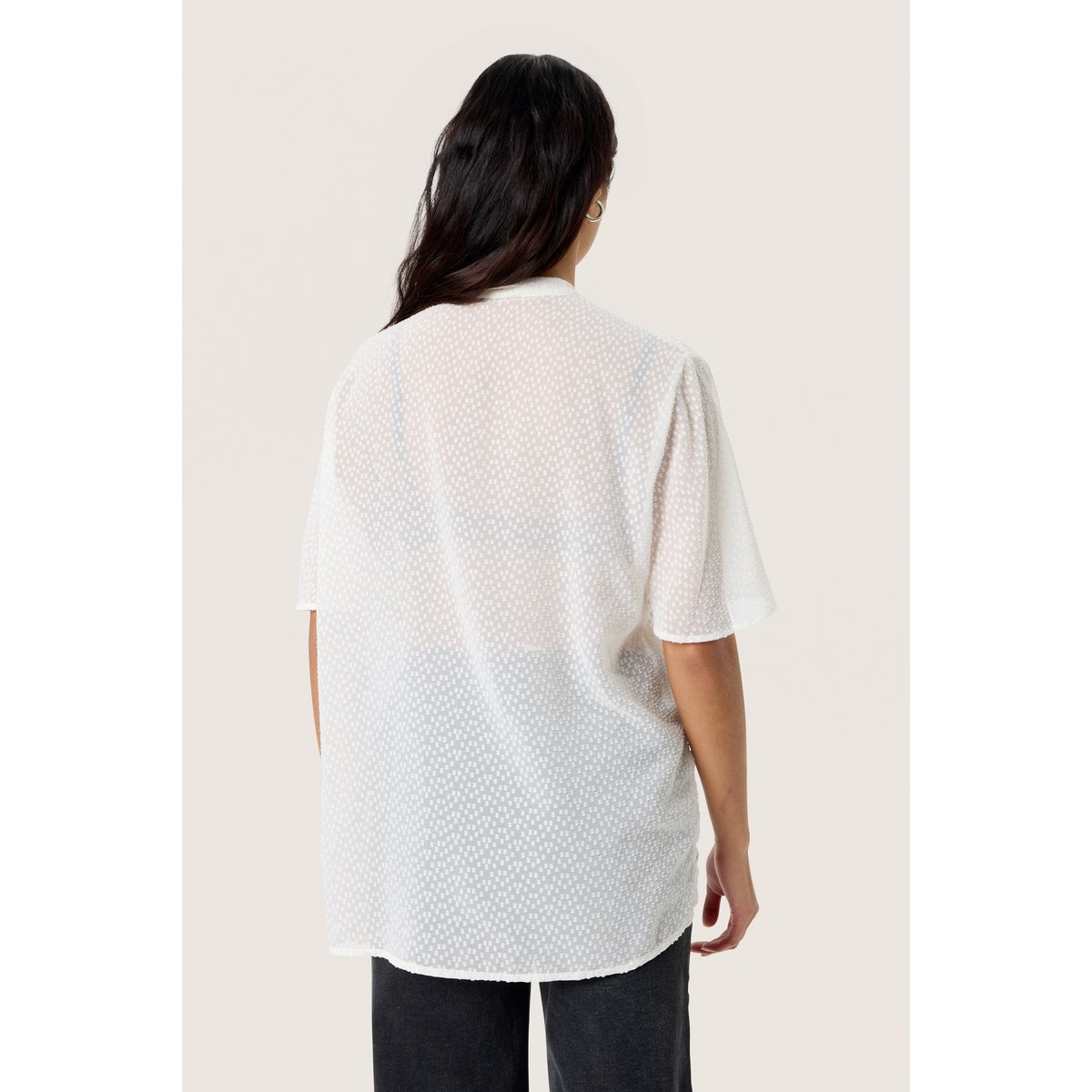 Blouse à manches courtes blanc whisper white, SOAKED IN LUXURY