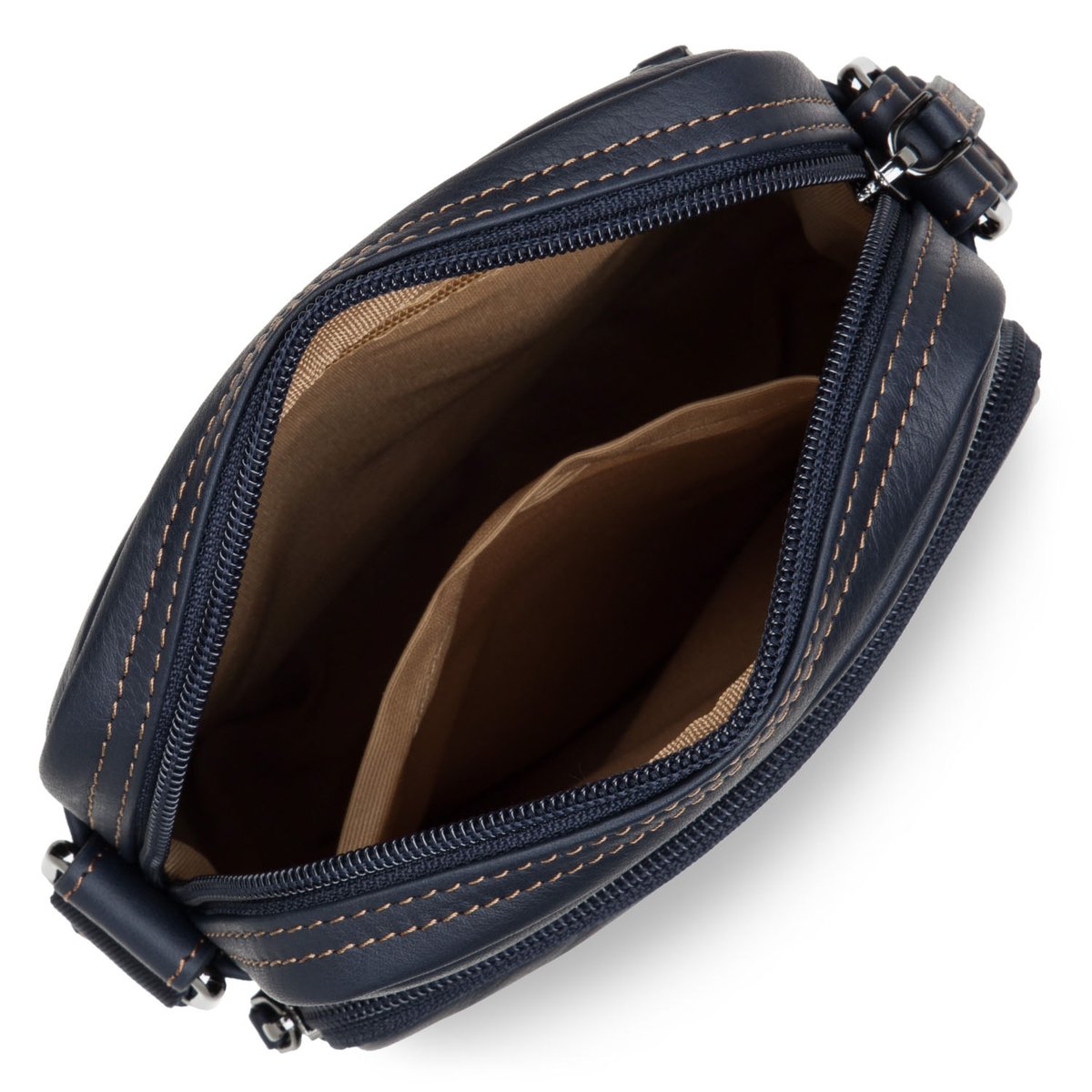 Petit sacoche SOFT VINTAGE HOMME bleu - fonce - camel, LANCASTER