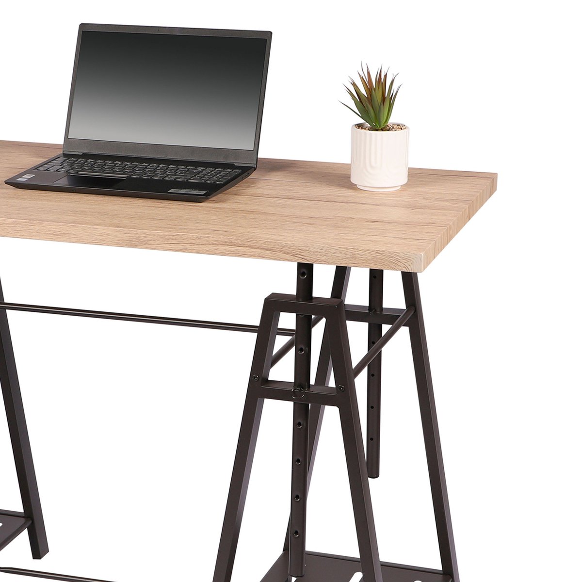 Bureau architecte avec pied en trépied design industriel DOCK noir, URBAN LIVING