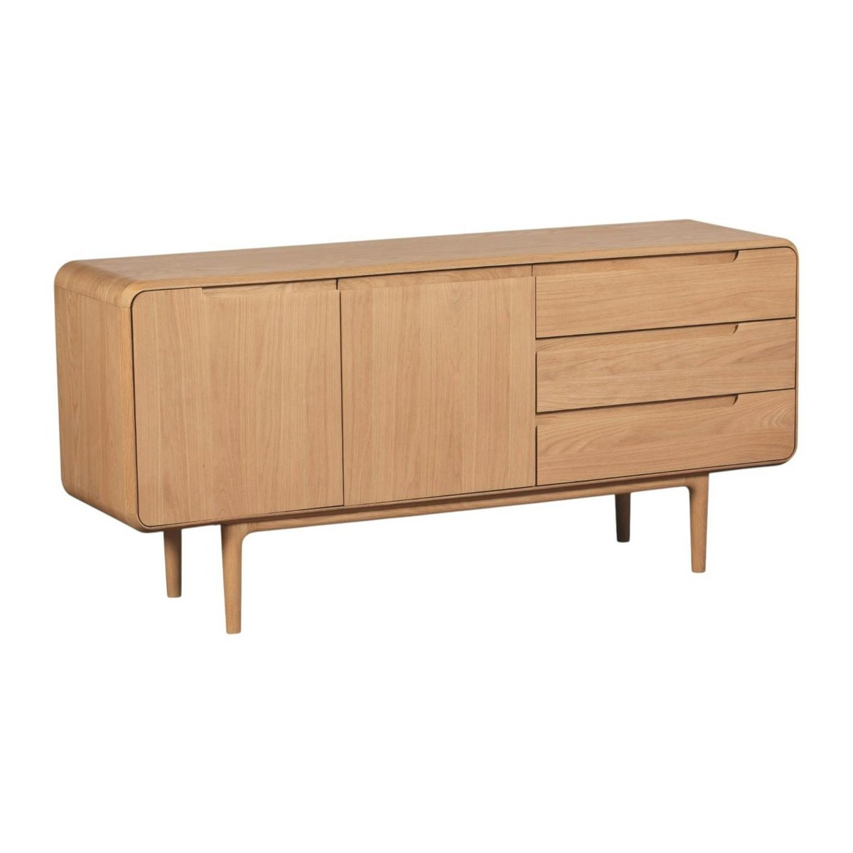 Buffet moderne en chêne clair 2 portes DERBY bois naturel, PIER IMPORT