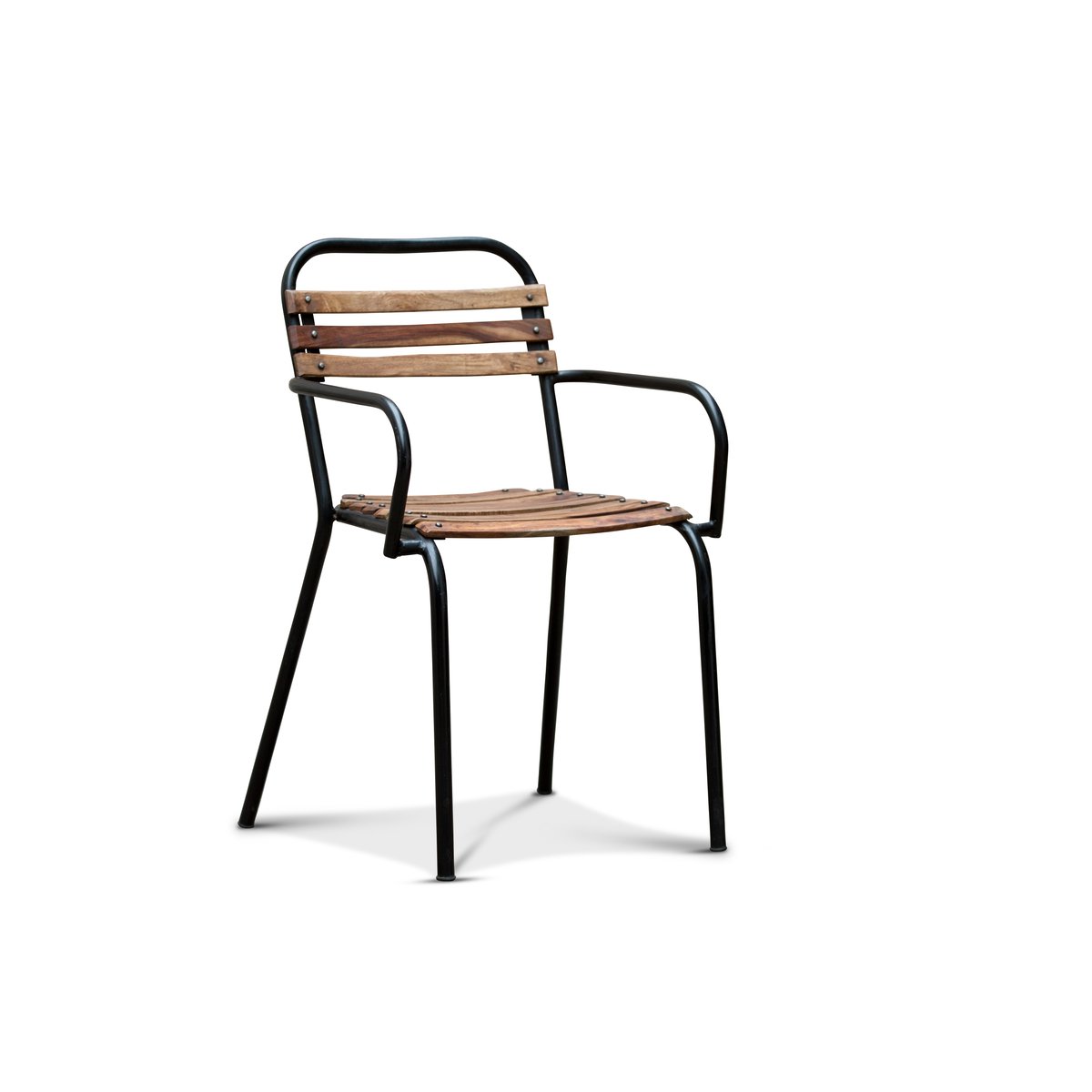 Chaise en fer MISTRAL noir, PRODUIT INTERIEUR BRUT