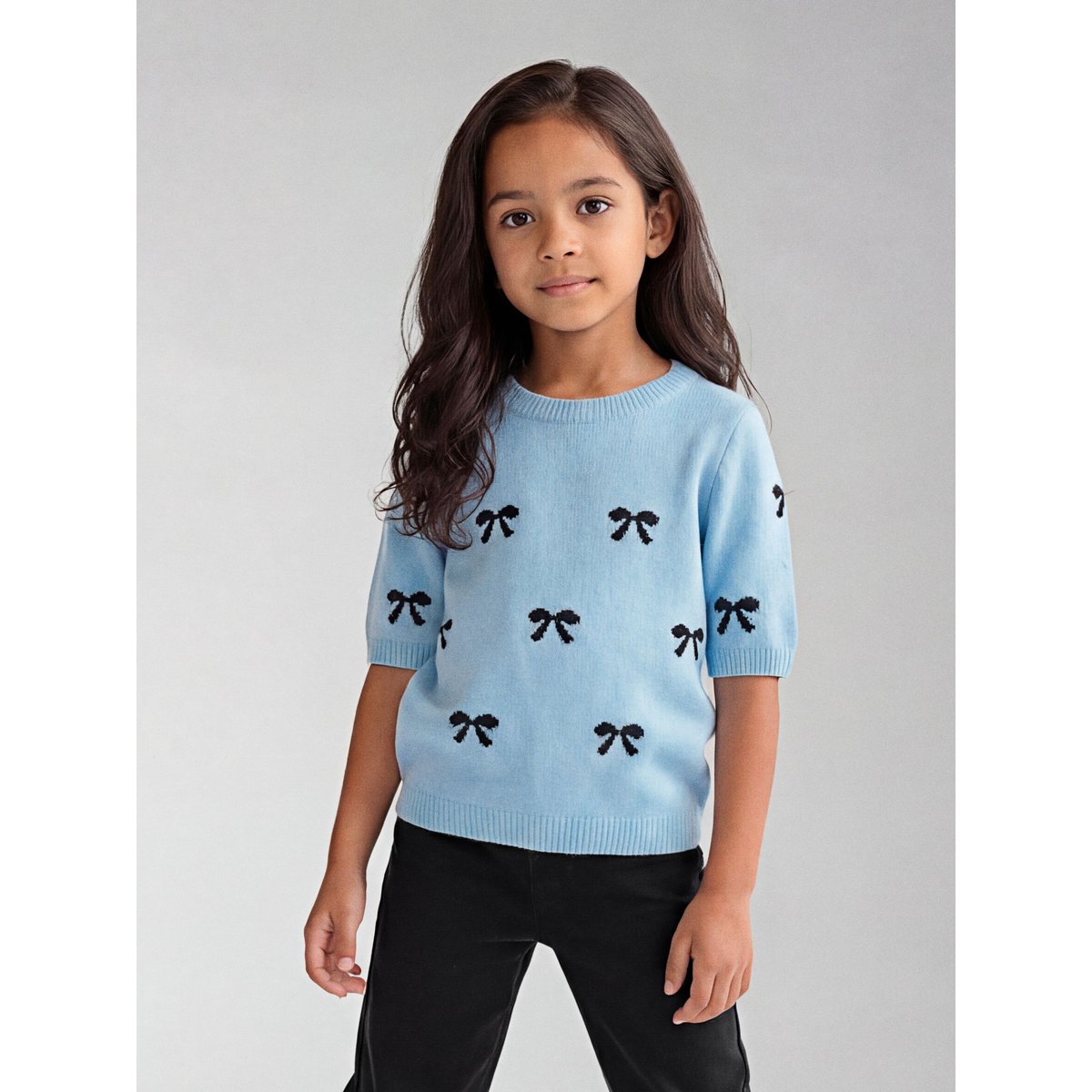 Top En Maille chambray blue, NAME IT