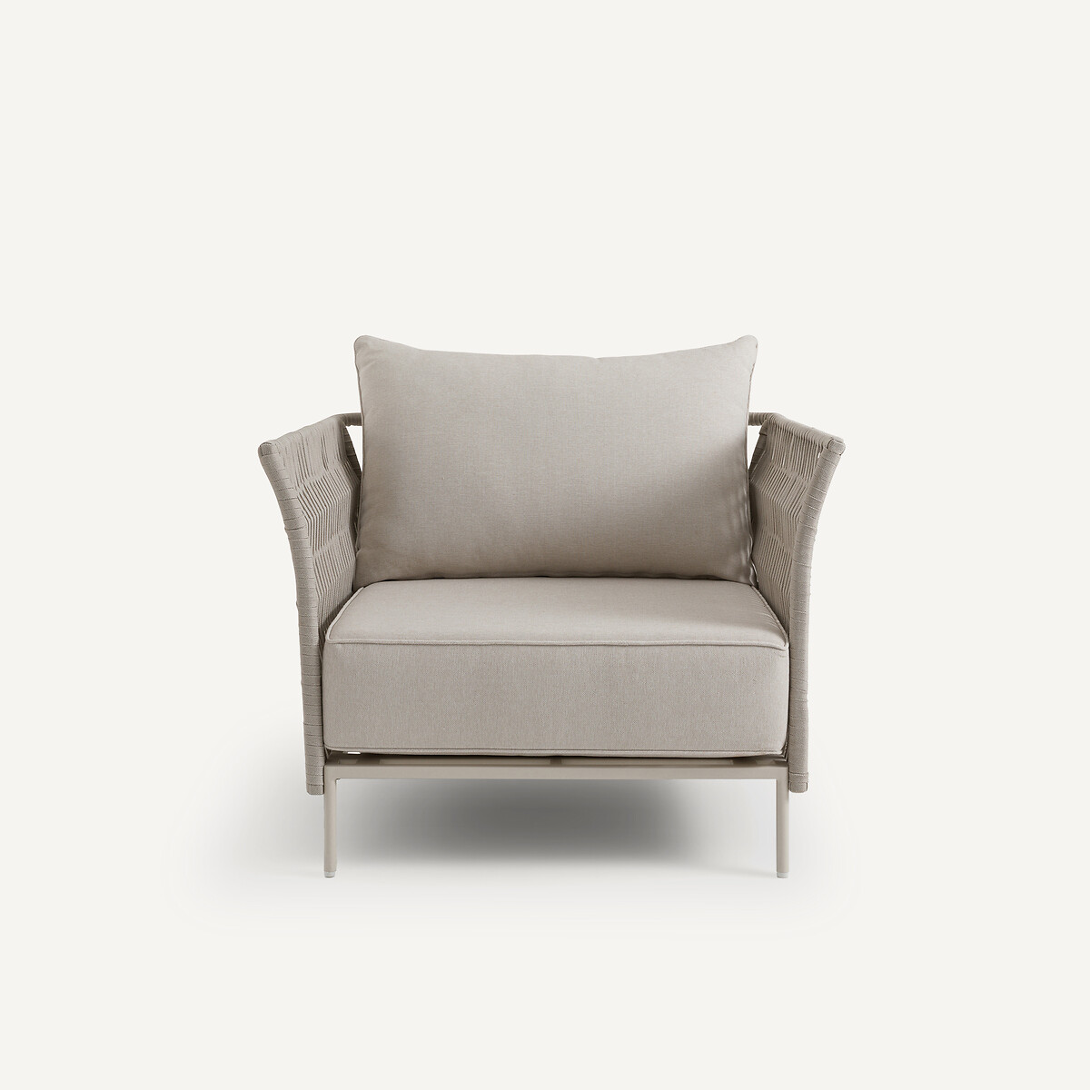 Fauteuil de jardin sangles tressées, Leandra sable, AM.PM