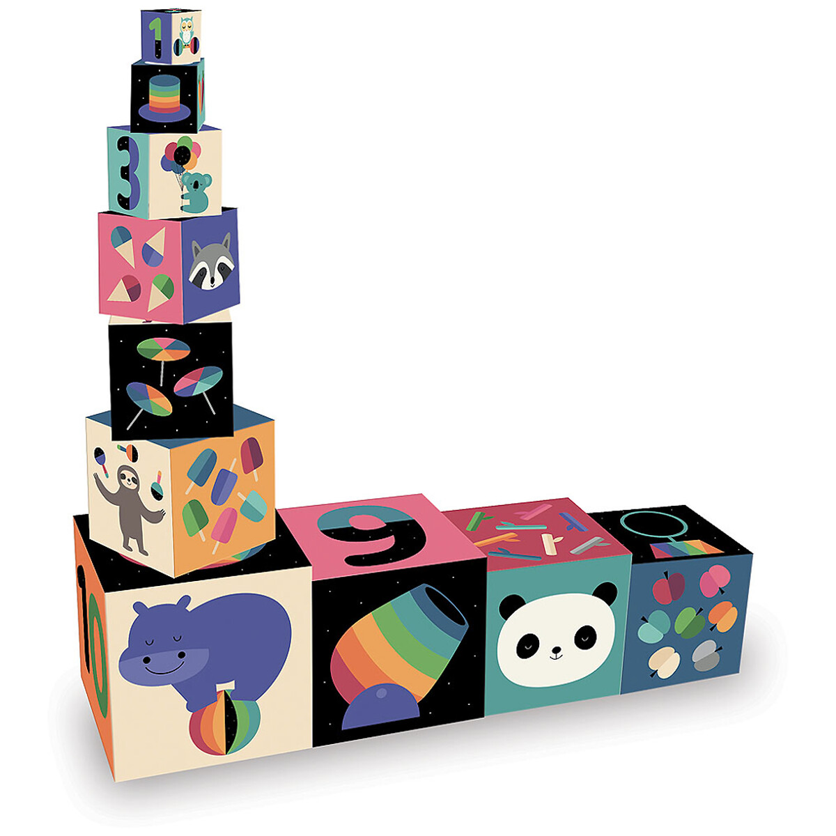 Cubes gigognes arc en ciel Andy Westface multicolore, VILAC