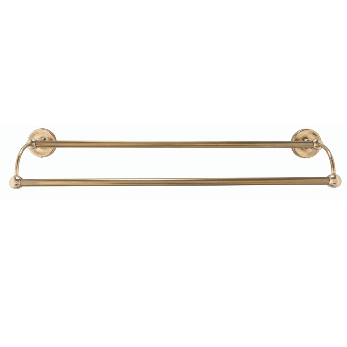 Porte serviettes mural Laiton 2 barres laiton, SIGNATURE