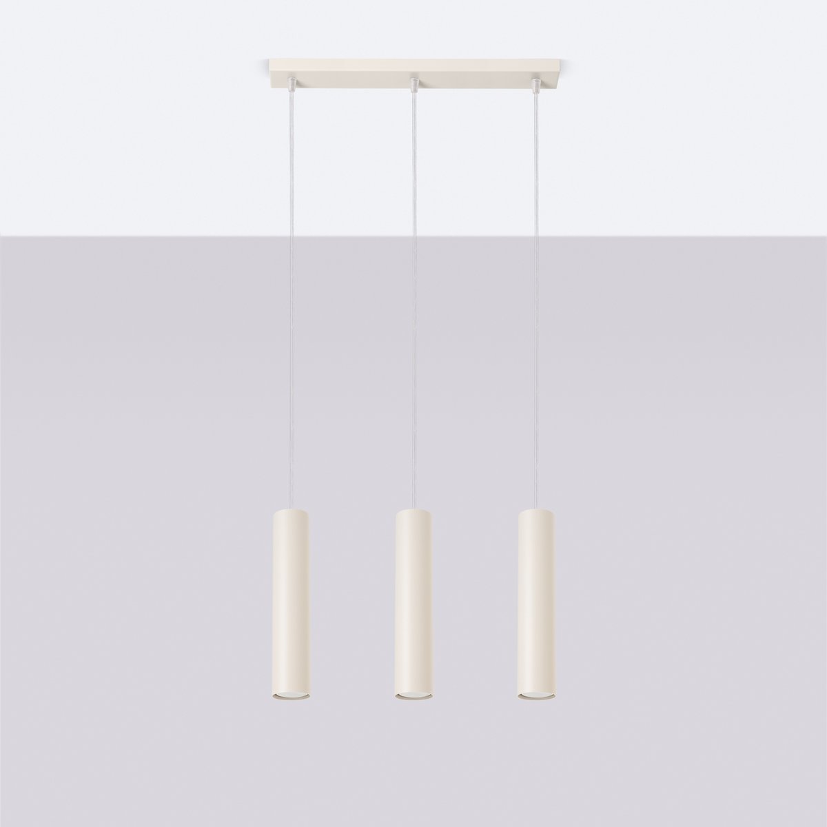 Suspension Acier Beige GU10 3 Lagos Line beige, EDEN