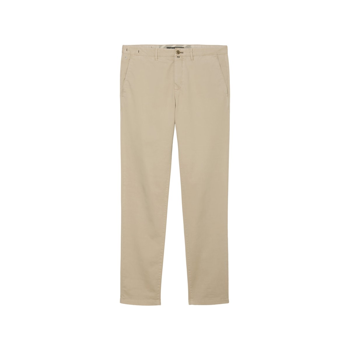 Chino modèle Malmö slim en twill de coton biologique creme, MARC O'POLO