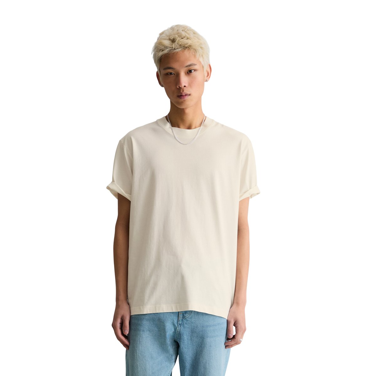 T-shirt relaxed en pur coton bio blanc naturel, MARC O’POLO DENIM