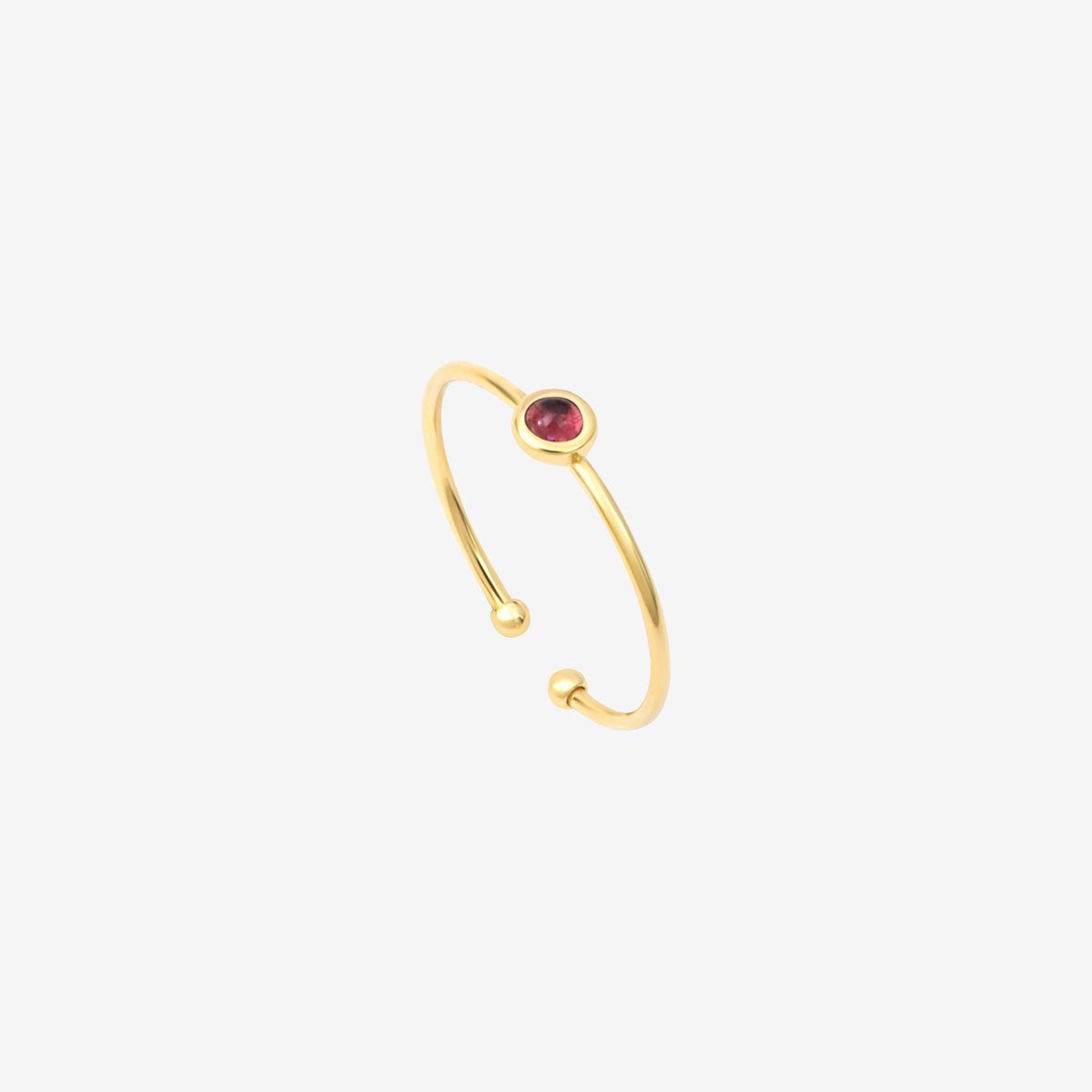 Bague plaqué or - tiny rouge, CAROLINE NAJMAN