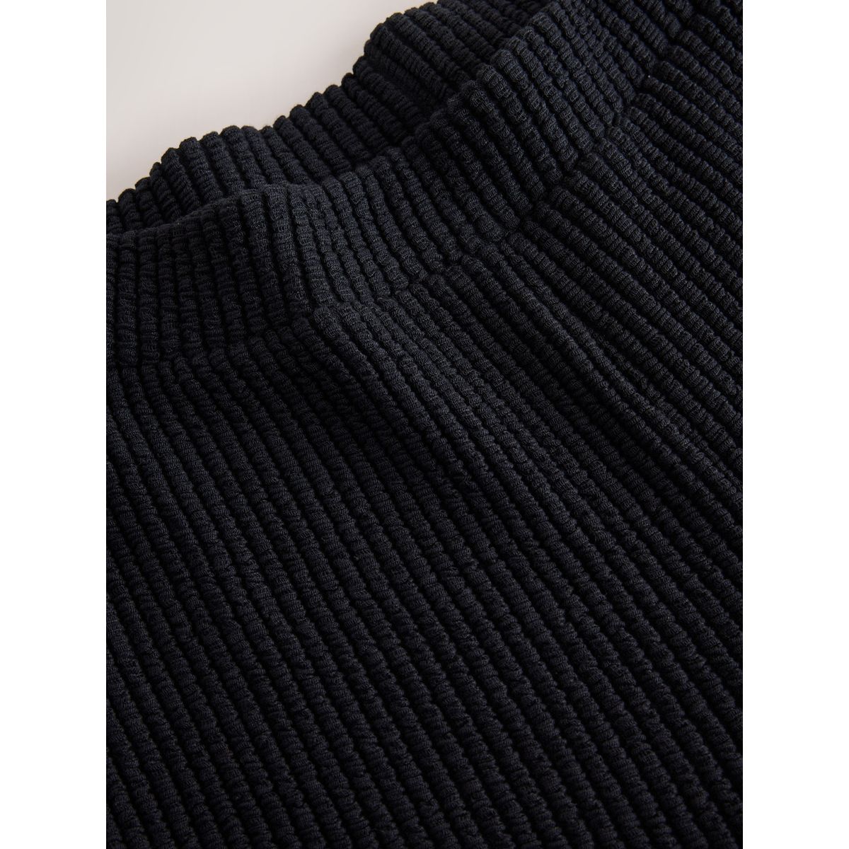 Pantalon large à texture côtelée noir, NEXT