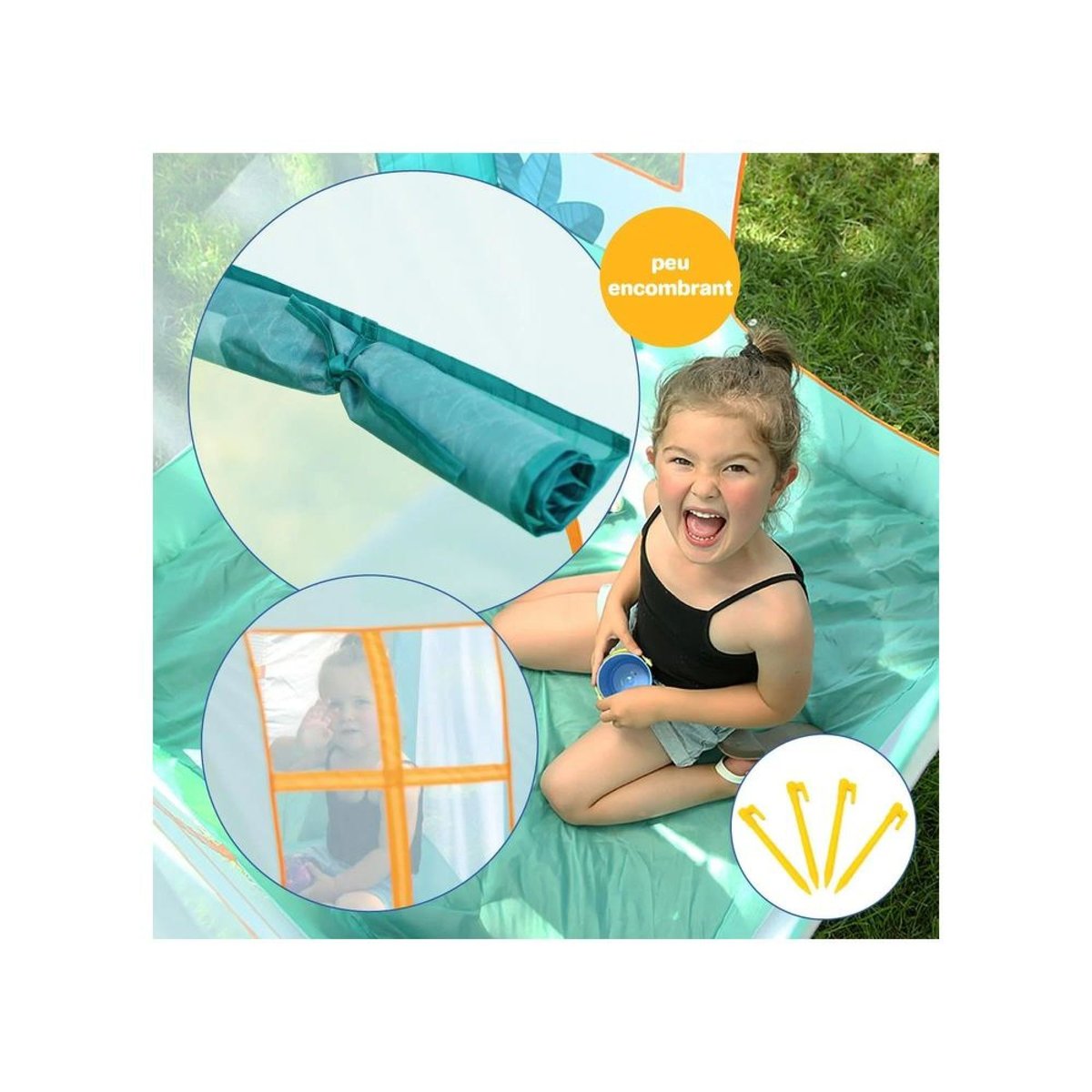 Maison tente de jeu Cottage XXL d'extérieur pour enfant couleur unique, LUDIMOUSSE