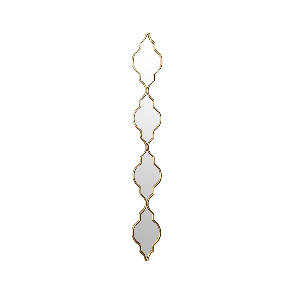 Miroir 4 arabesques en métal 17,5x126cm or, EMDE