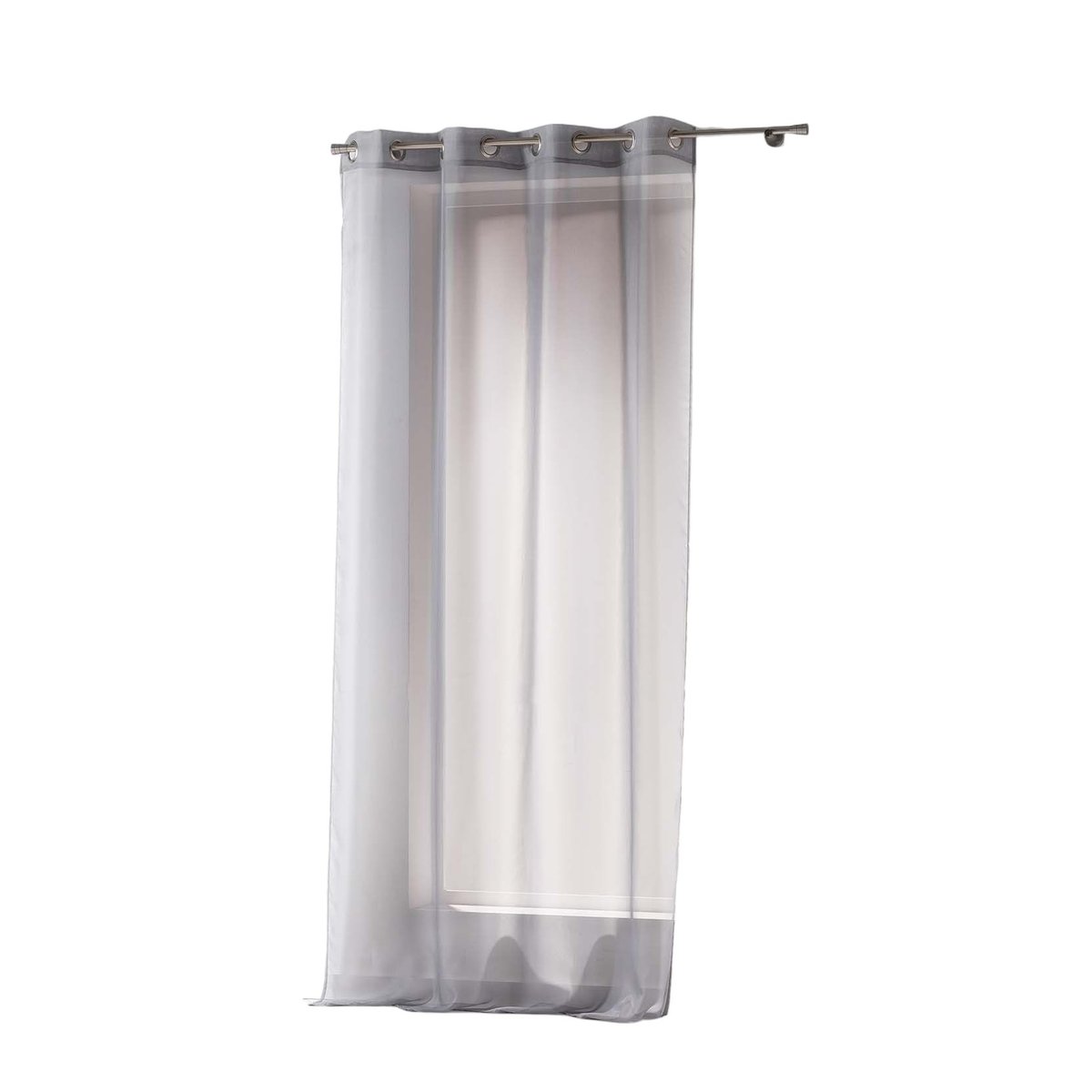 Panneau a oeillets Voile uni Voiline gris, EDEN