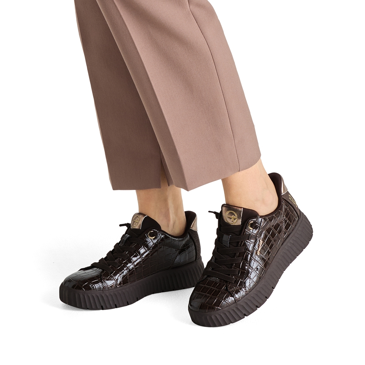Basket comfort weite marron camel combiné, TAMARIS