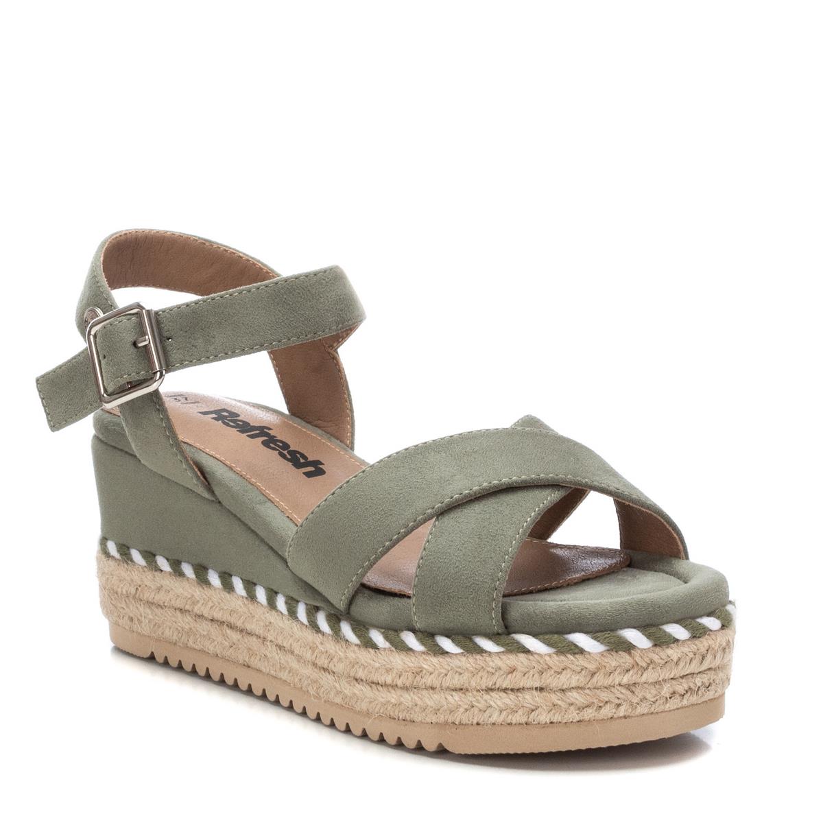 Sandales avec cale de 7 cm kaki, REFRESH