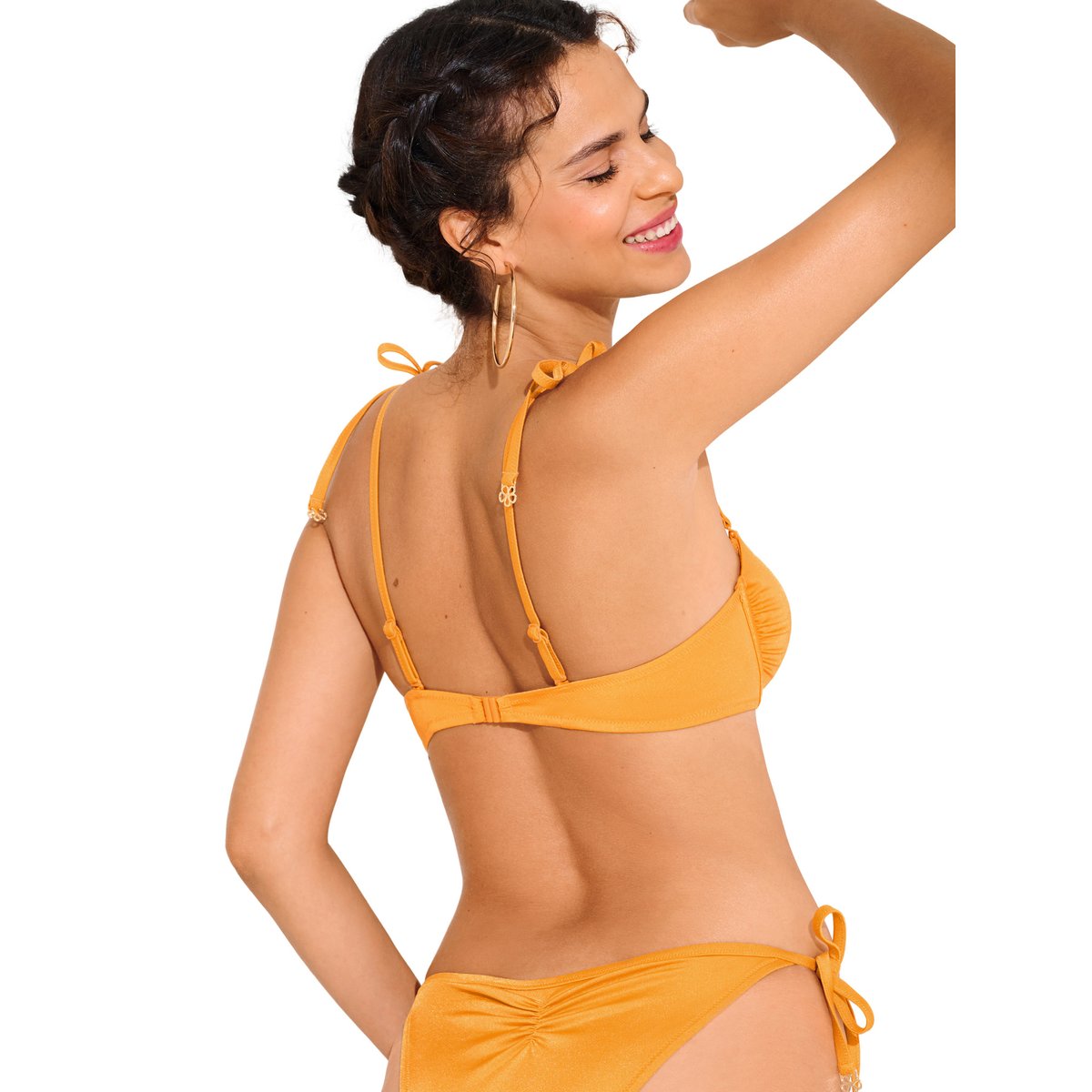 Haut maillot de bain bandeau armaturé KARPATHOS jaune, LISCA