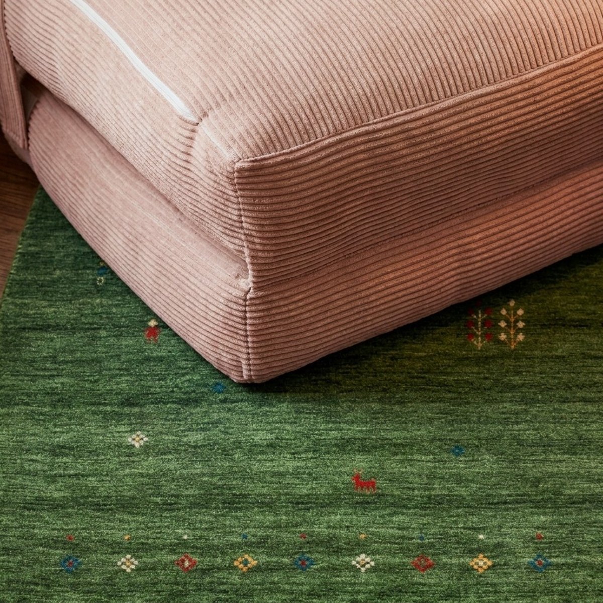 Fauteuil convertible compressé velours NYX rose, BAÏTA
