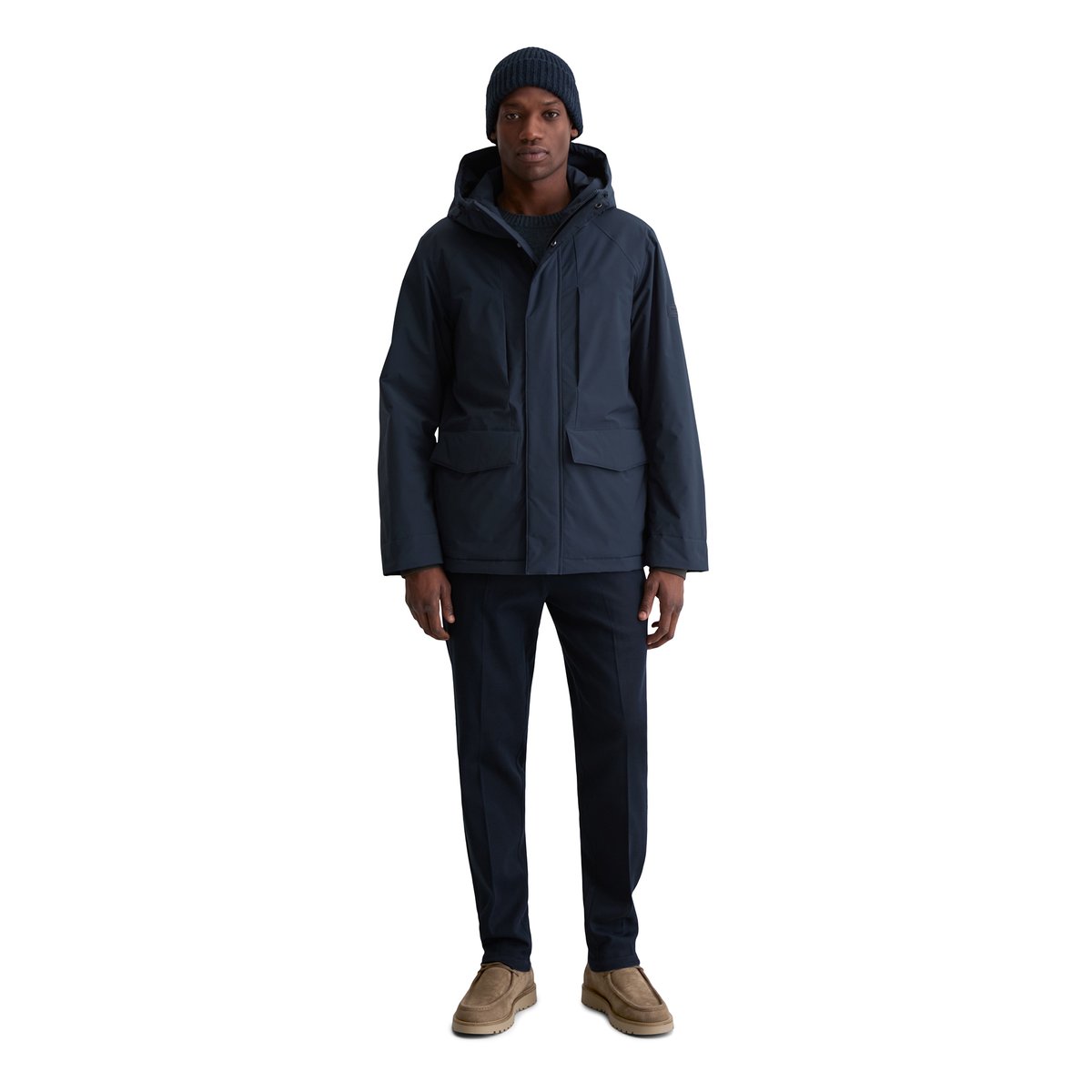 Veste à capuche MOP x Function en matériau Performance imperméable bleu foncé, MARC O'POLO