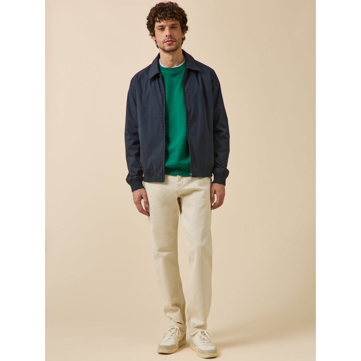 Blouson uni zippé marine, CYRILLUS