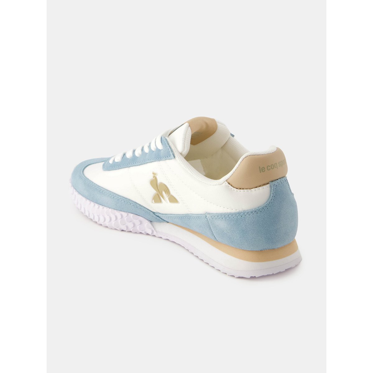 Sneakers rétro-running avec détails suede Veloce optical white/crystal blue, LE COQ SPORTIF