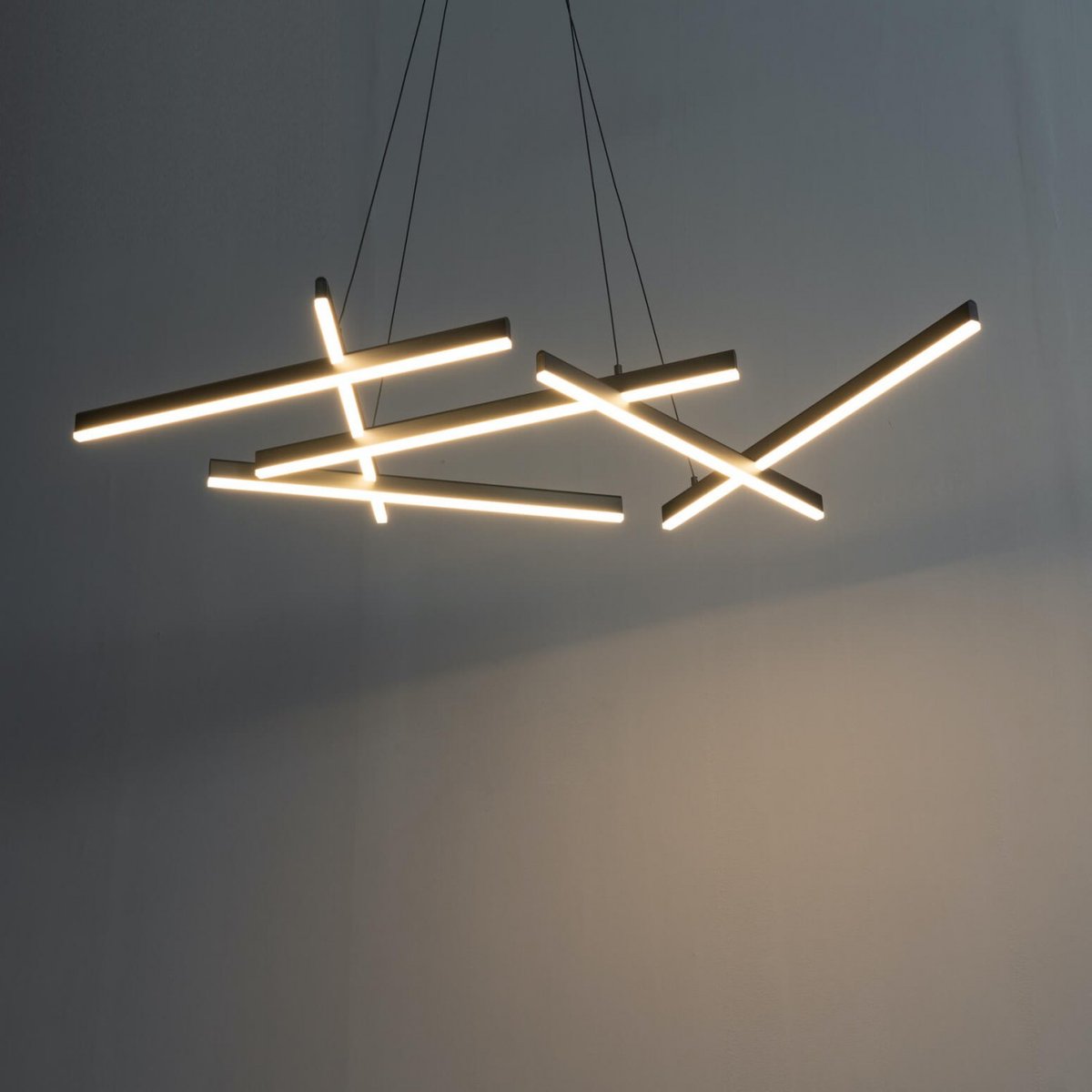 Grande suspension LED moderne - TARANTO noir, KOSILUM
