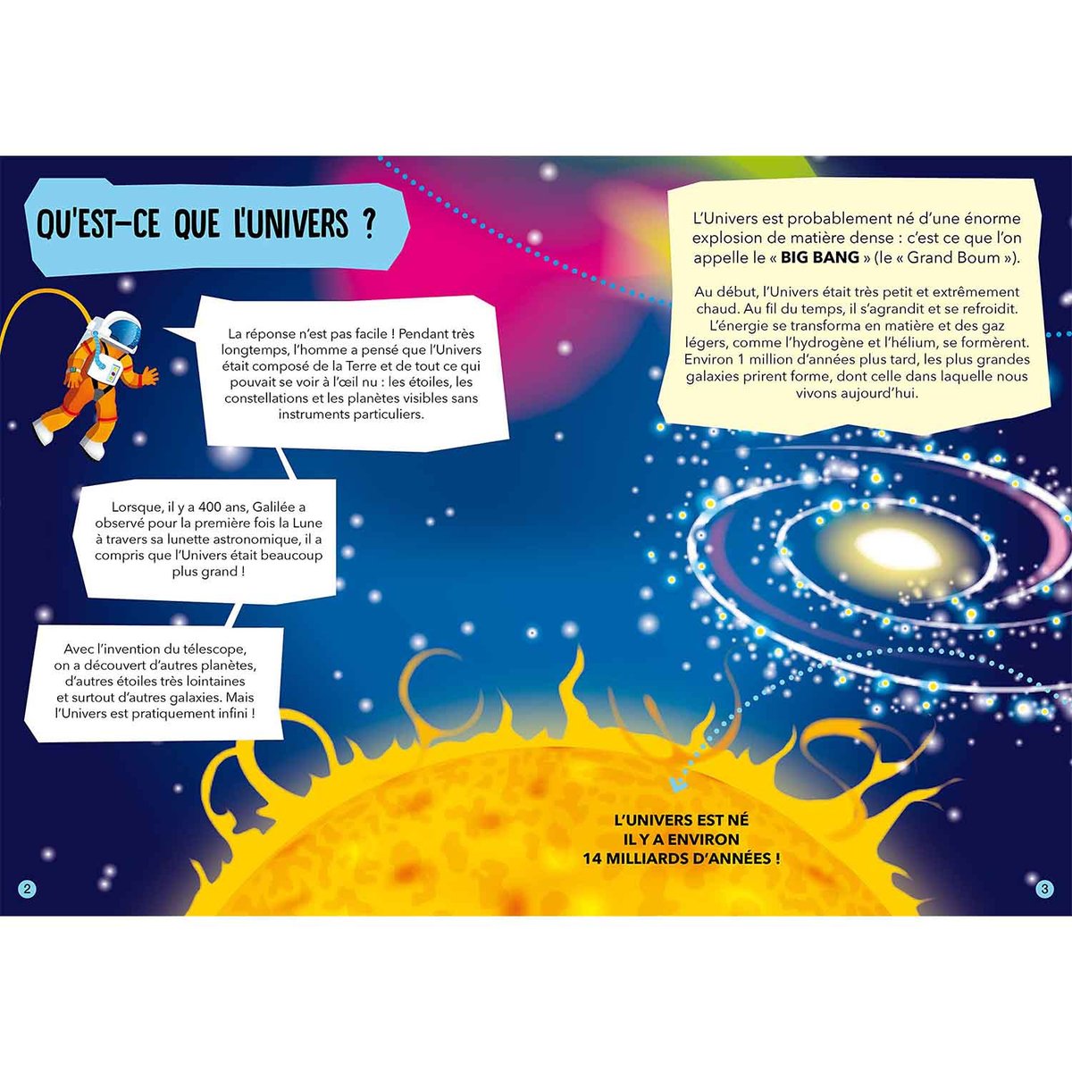 Puzzle & Livre - Voyagez, découvrez, explorez, L'Espace, le système solaire bleu, SASSI
