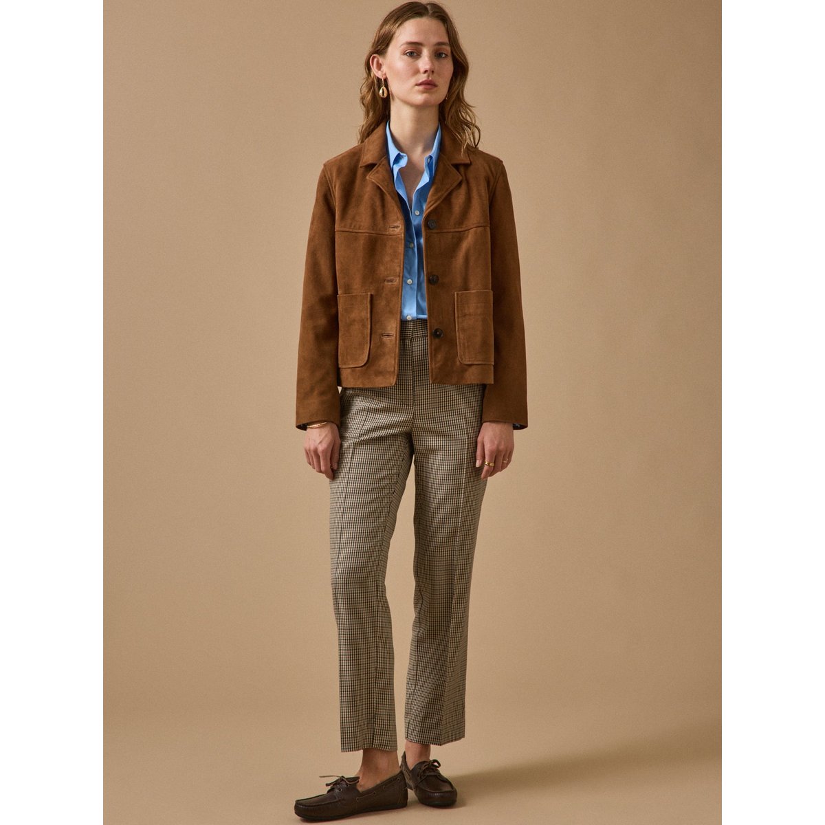 Veste cuir marron, CYRILLUS
