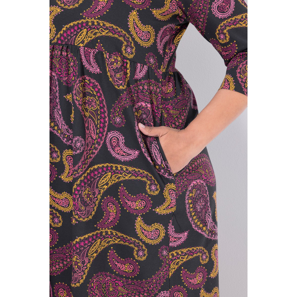 Robe maxi en jersey noir, ULLA POPKEN