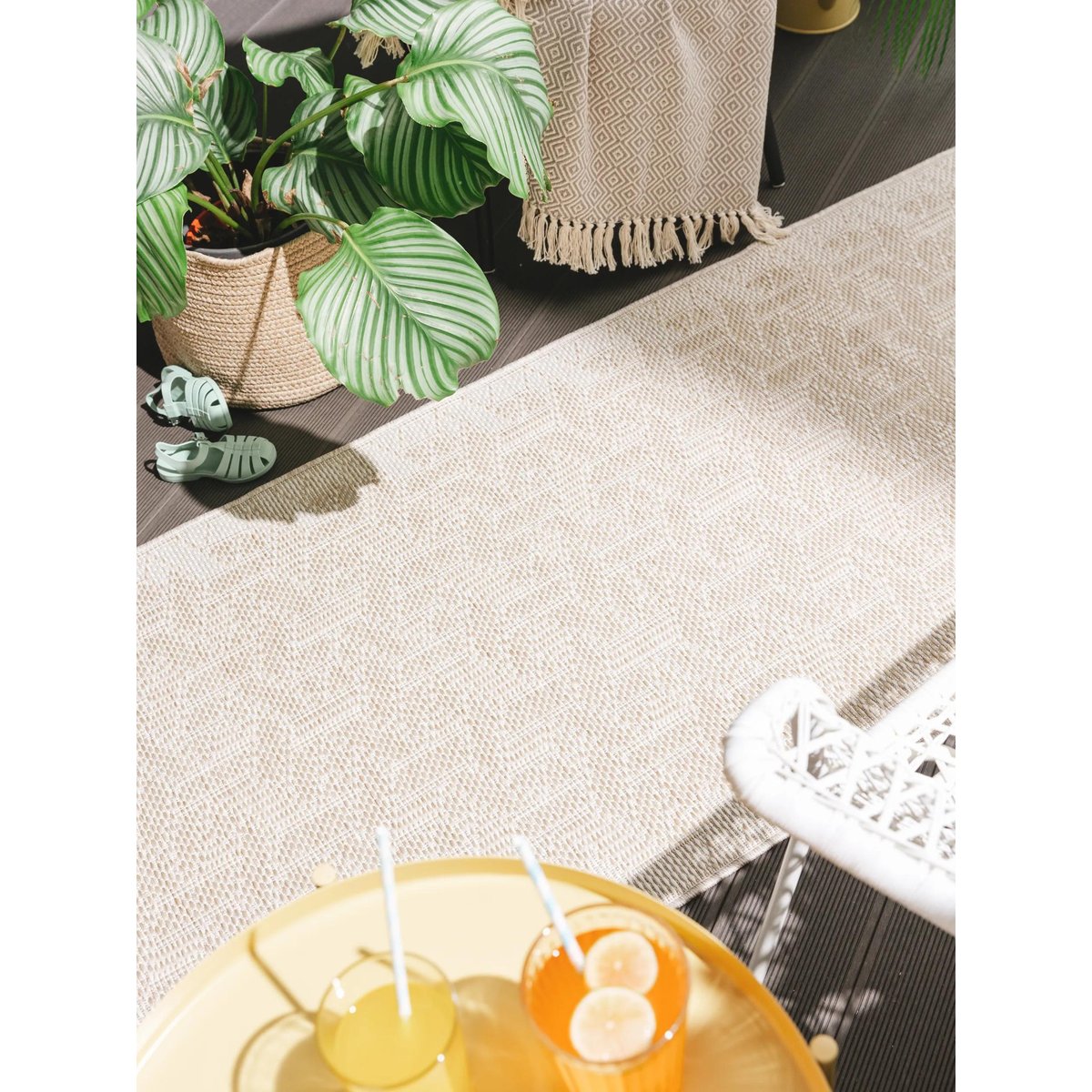 Tapis de couloir d'extérieur & intérieur BRONCO crème, BENUTA 