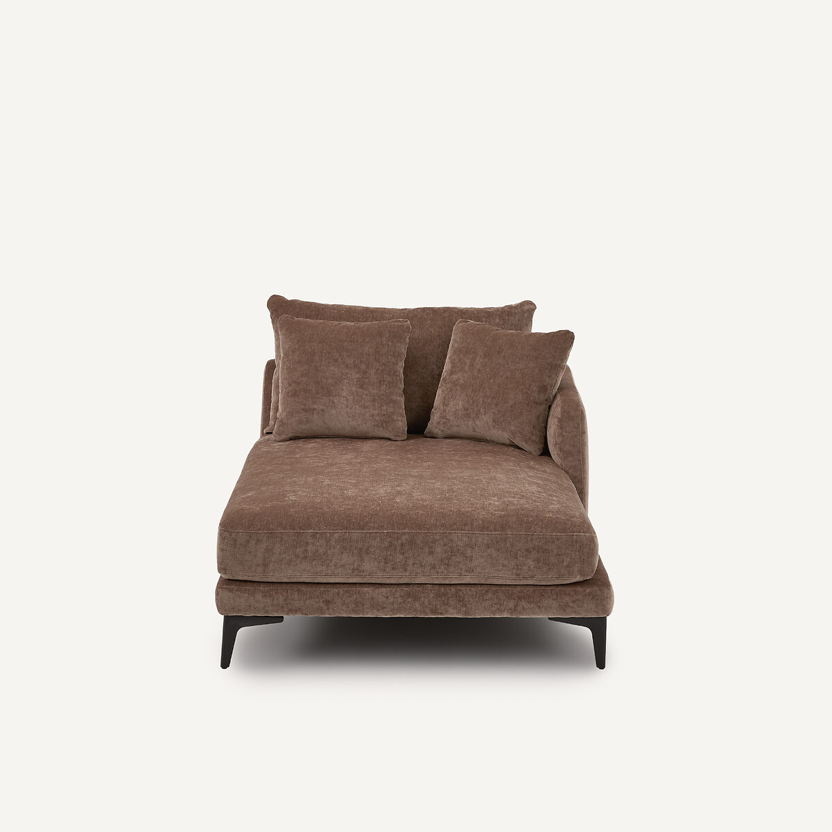 Chaiselongue aus Veloursmischgewebe, MODERNISTE, Design: Emmanuel Gallina café latte, AM.PM X EMMANUEL GALLINA