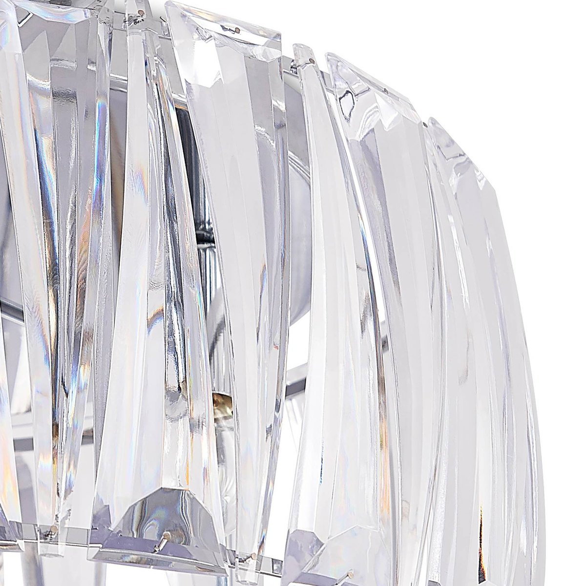 Plafonnier moderne, Sofia transparent, chrome, LINDBY
