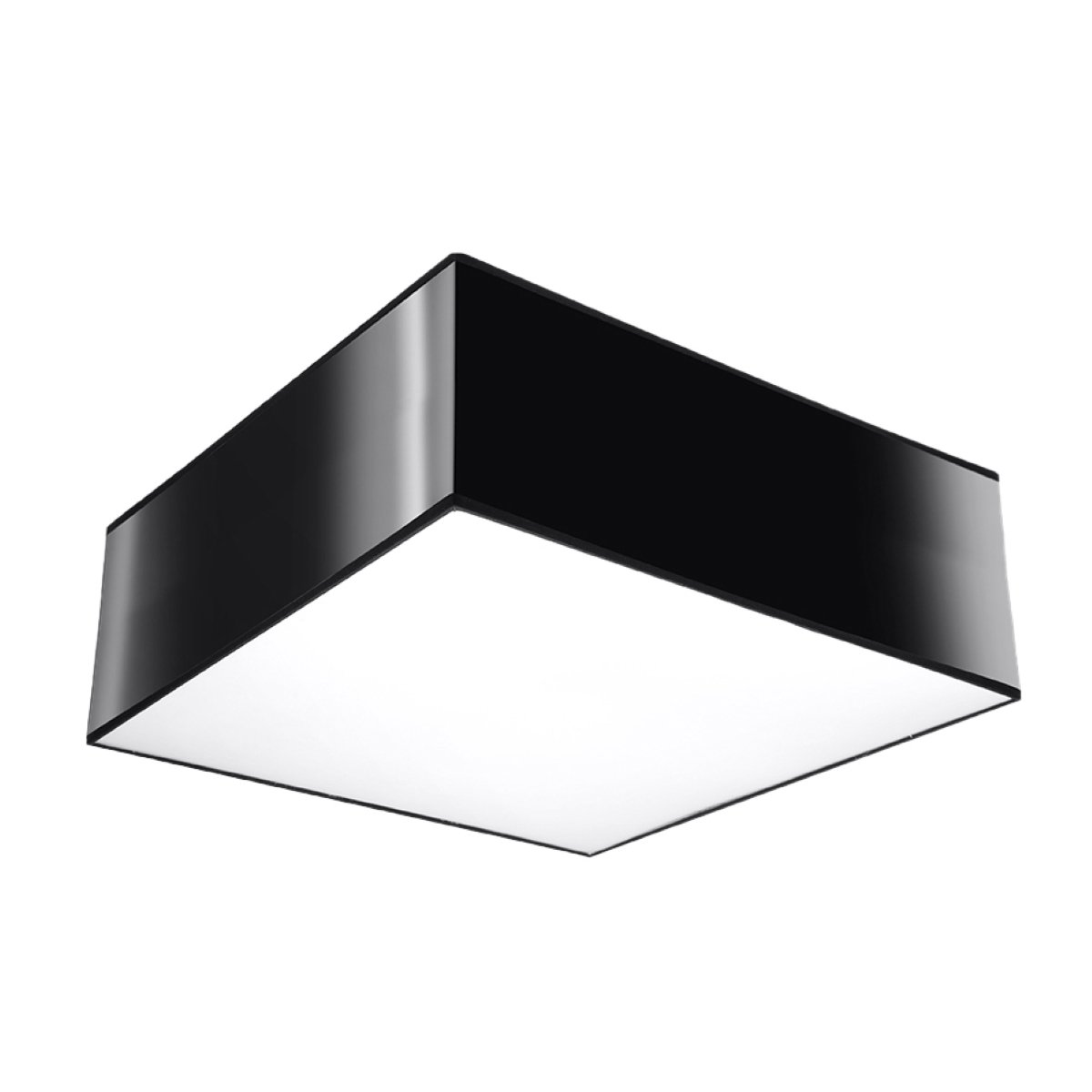 Plafonnier PVC Noir E27 1 Horus noir, EDEN