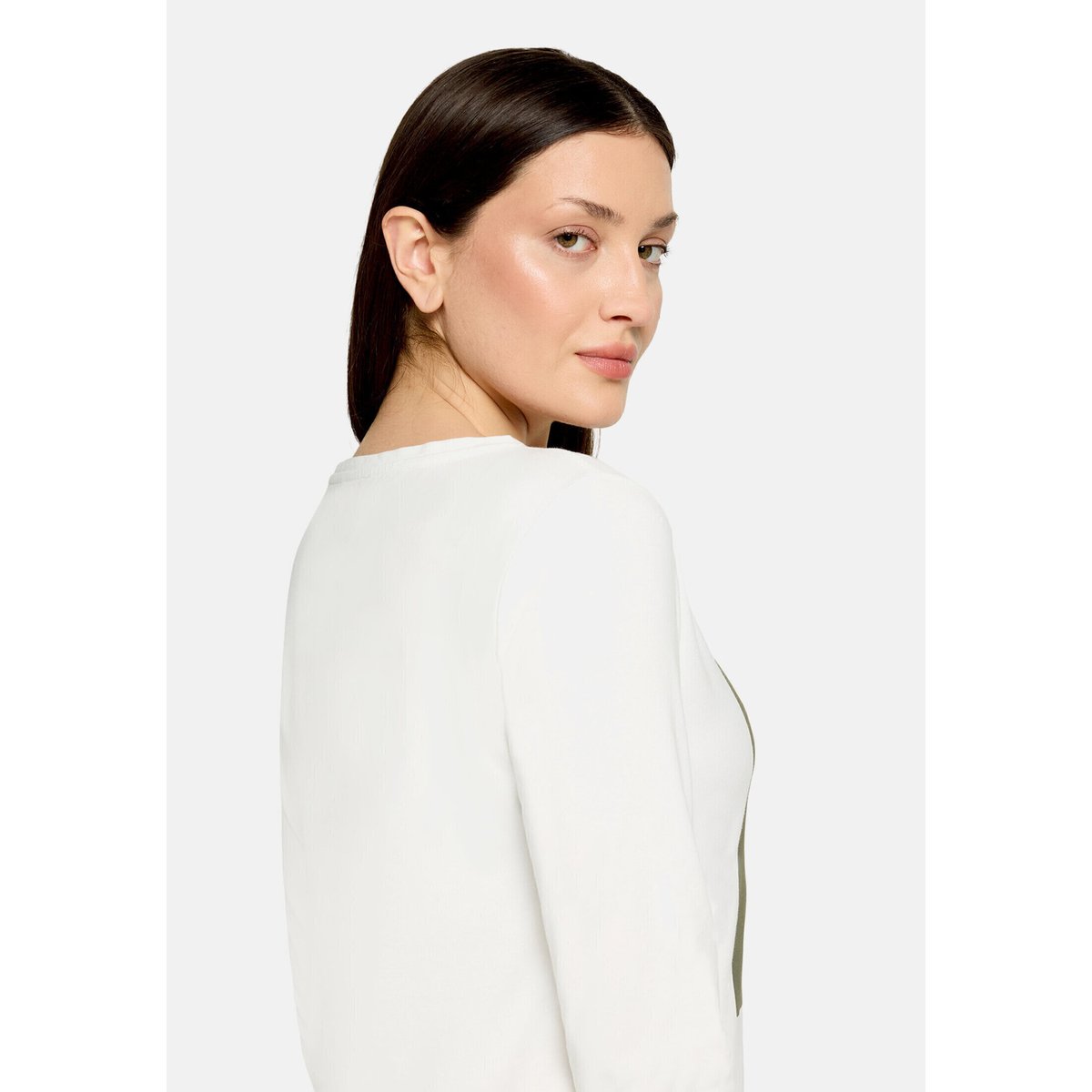 T-shirt basique à impression patch cream /khaki, BETTY BARCLAY