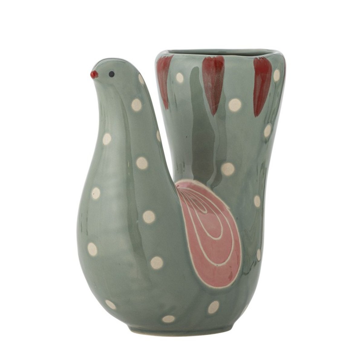 Vase oiseau céramique  Trudy vert, BLOOMINGVILLE