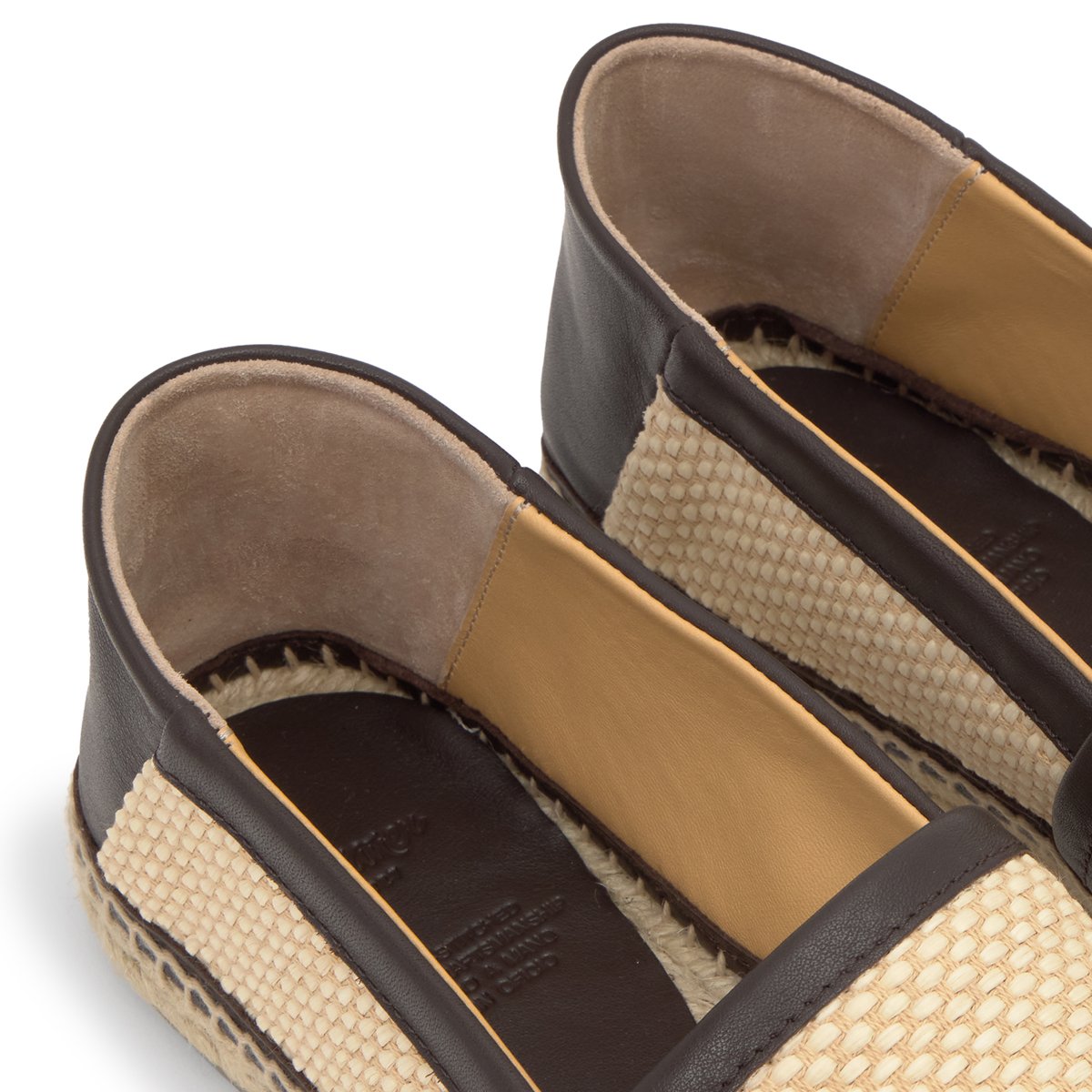 Espadrilles style mule en raphia tressé et cuir NAC naturel, CASTANER