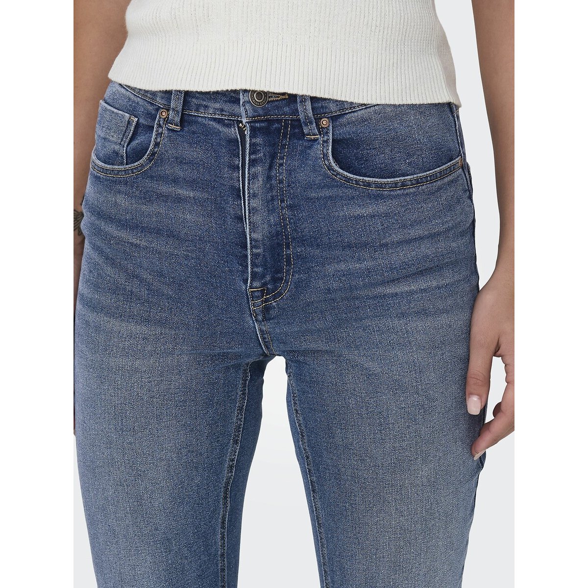 Jean slim, taille haute medium blue, ONLY
