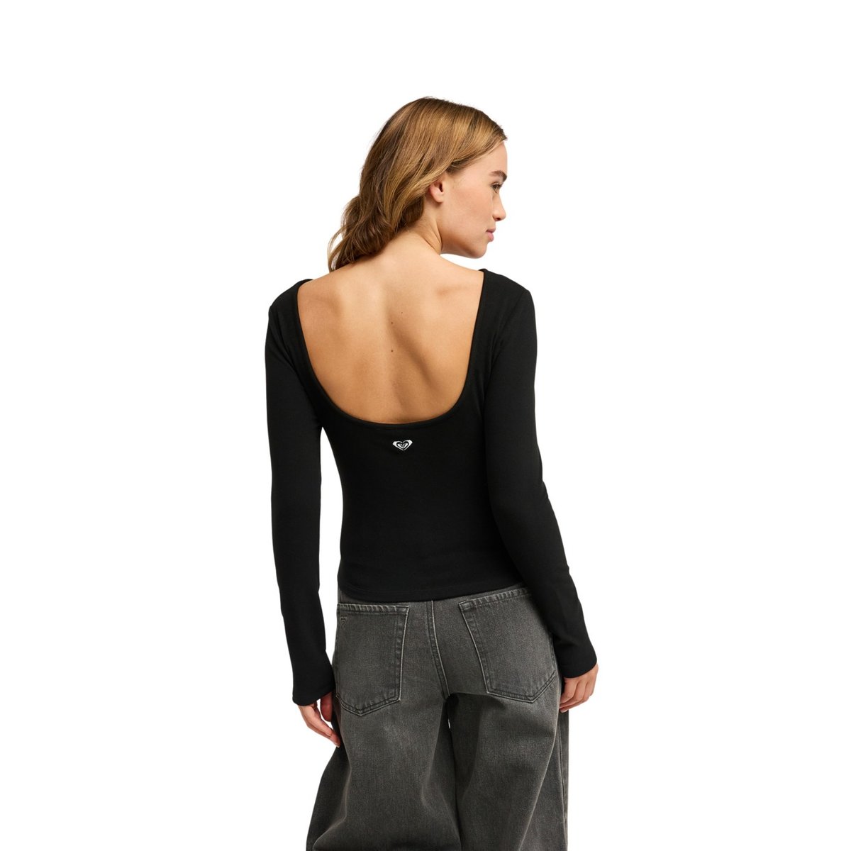 Haut manches longues PLAYA QUEEN. noir anthracite, ROXY