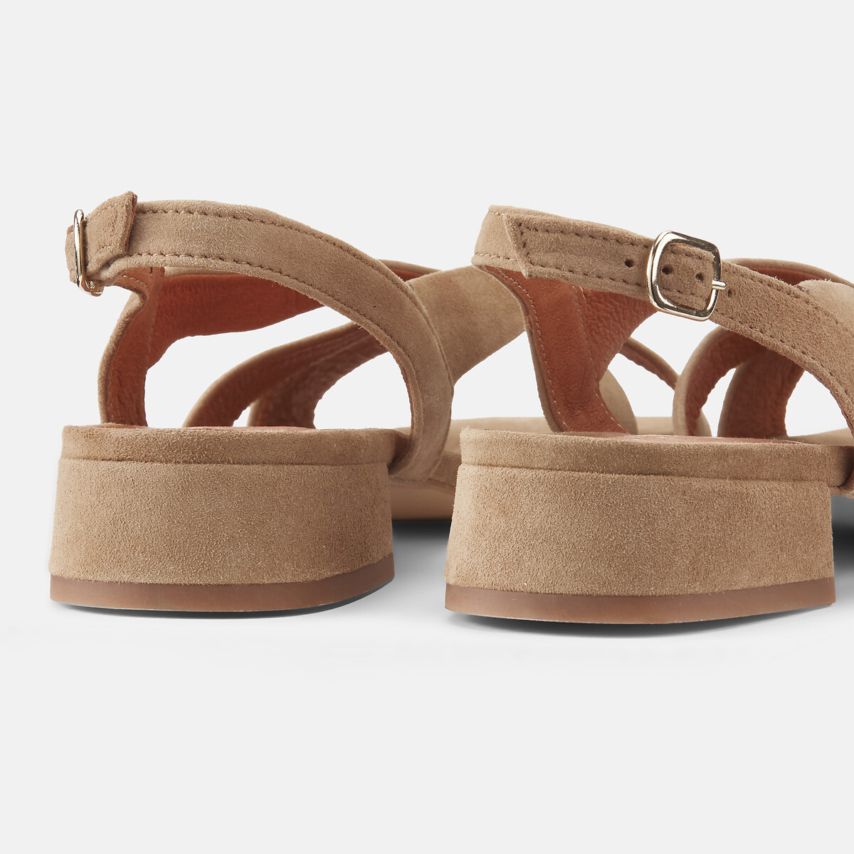 Sandales en cuir velours Alphonse camel, JONAK