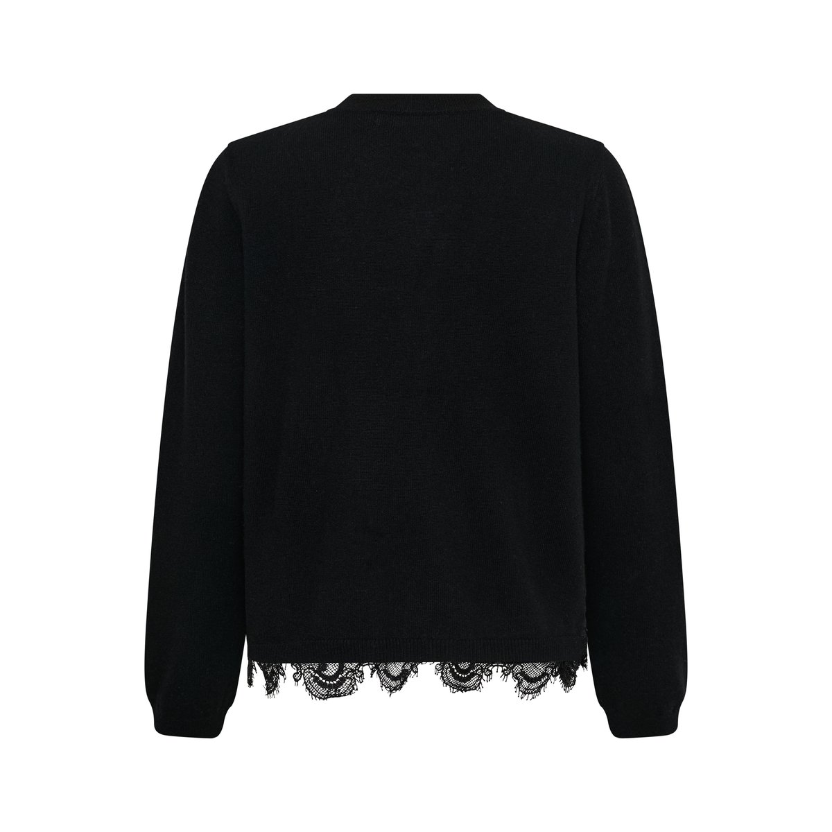 Pull en maille manches longues noir meteorite, CULTURE