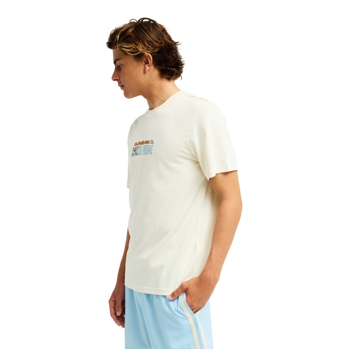 T-Shirt à manches courtes ONE PIECE PIRATES ISLAND blanc bone white, QUIKSILVER