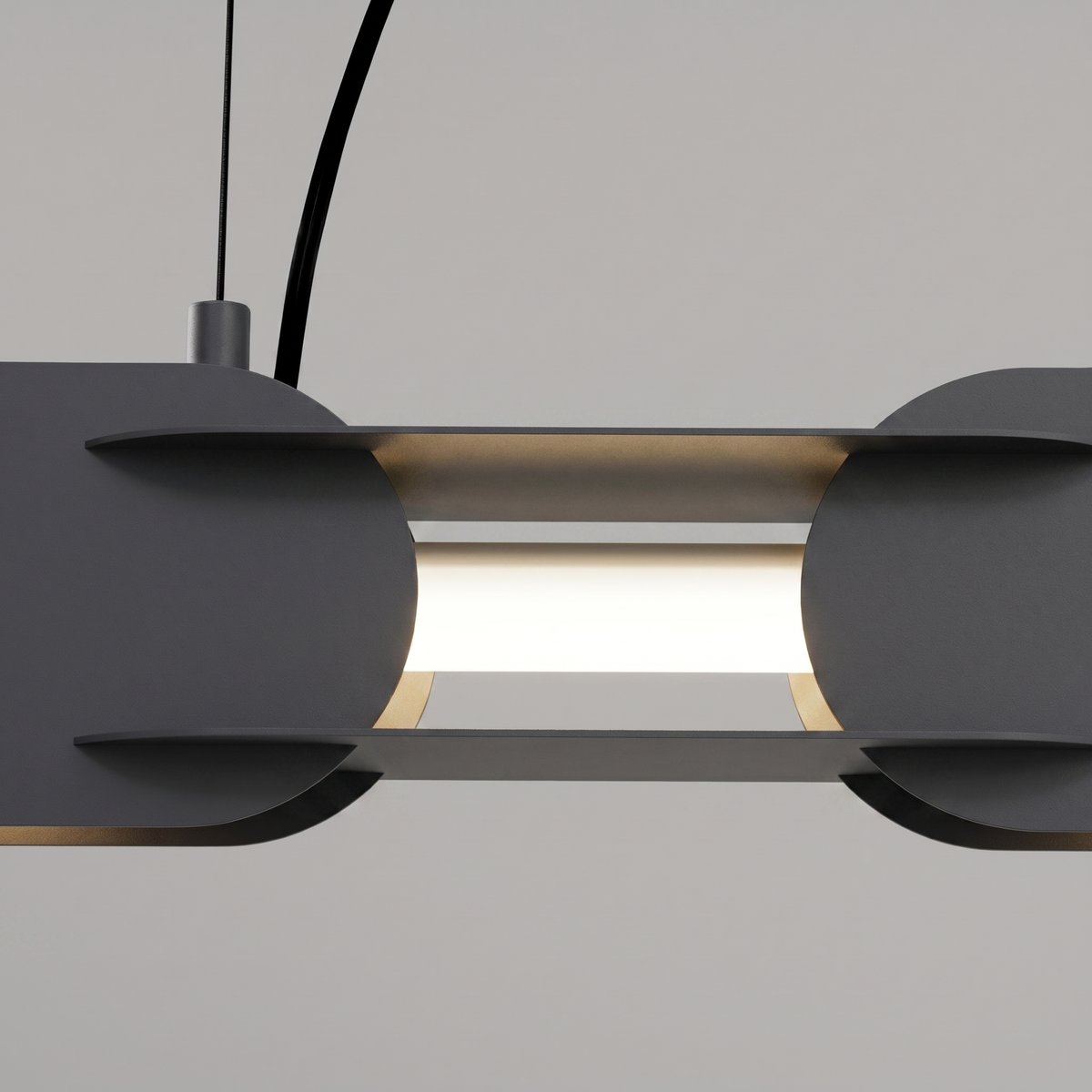 Suspension Acier Noir LED 1 Chain noir, EDEN
