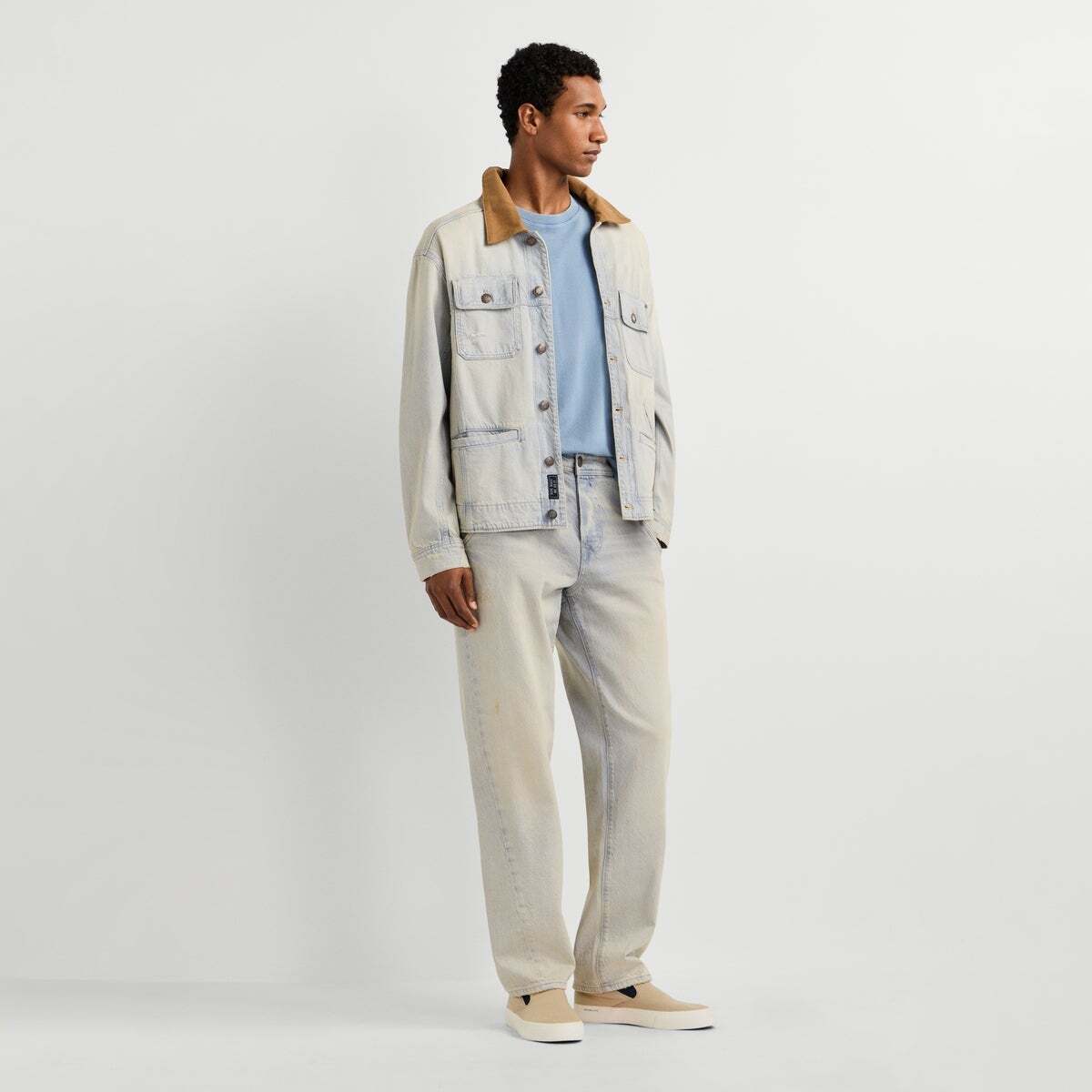 Helix - Jean Coupe Large, Taille Basse 12 oz gris rigide denim, PEPE JEANS