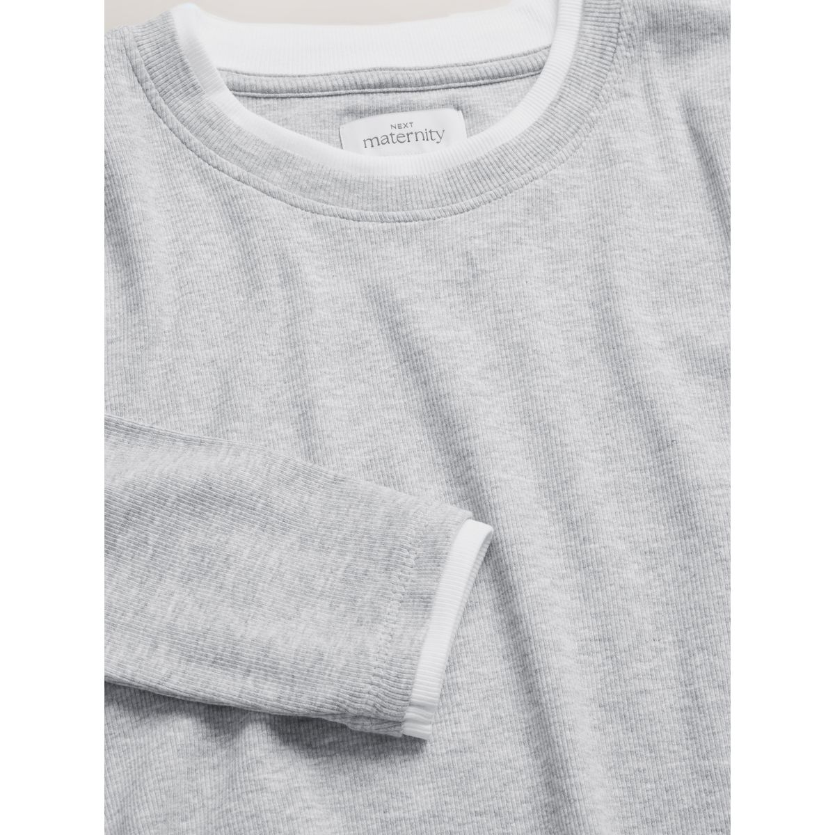 T-shirt froncé effet superposé maternité gris, NEXT